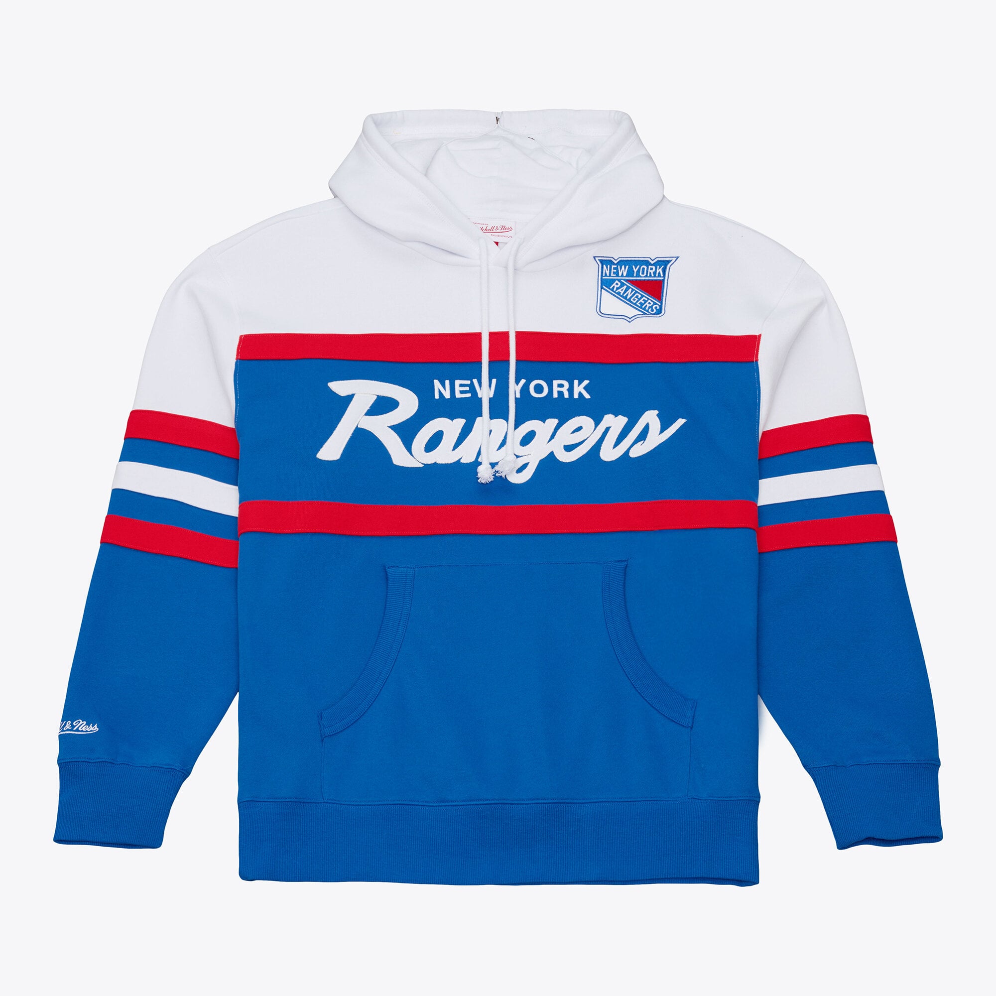 Men's Mitchell & Ness Royal New York Rangers Head Coach Hoodie