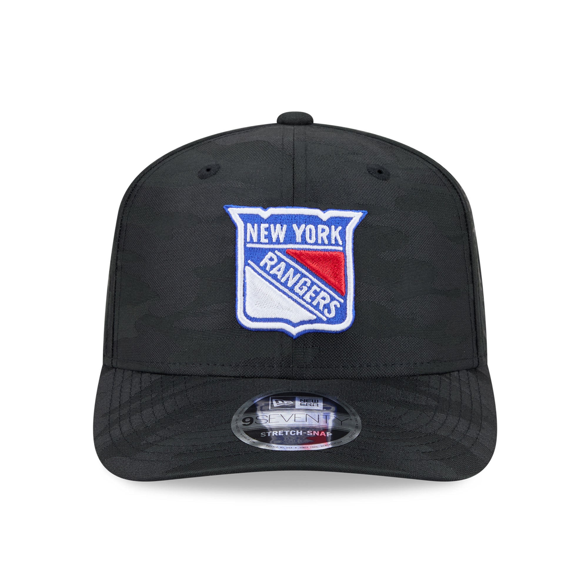 Casquette ajustable perforée New Era 9SEVENTY camouflage New York Rangers noire pour homme