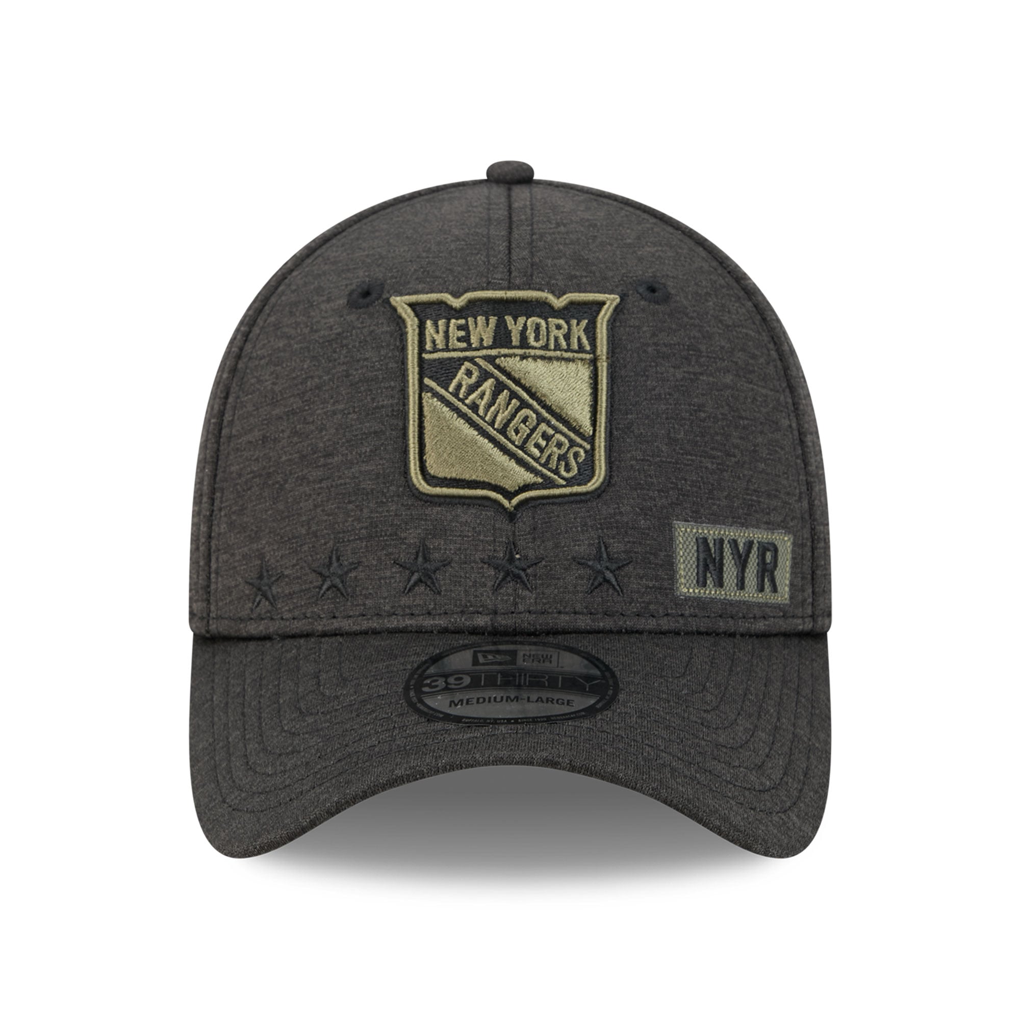 Casquette extensible New Era Stealth Mode Flex 39Thirty noire pour homme, York Rangers
