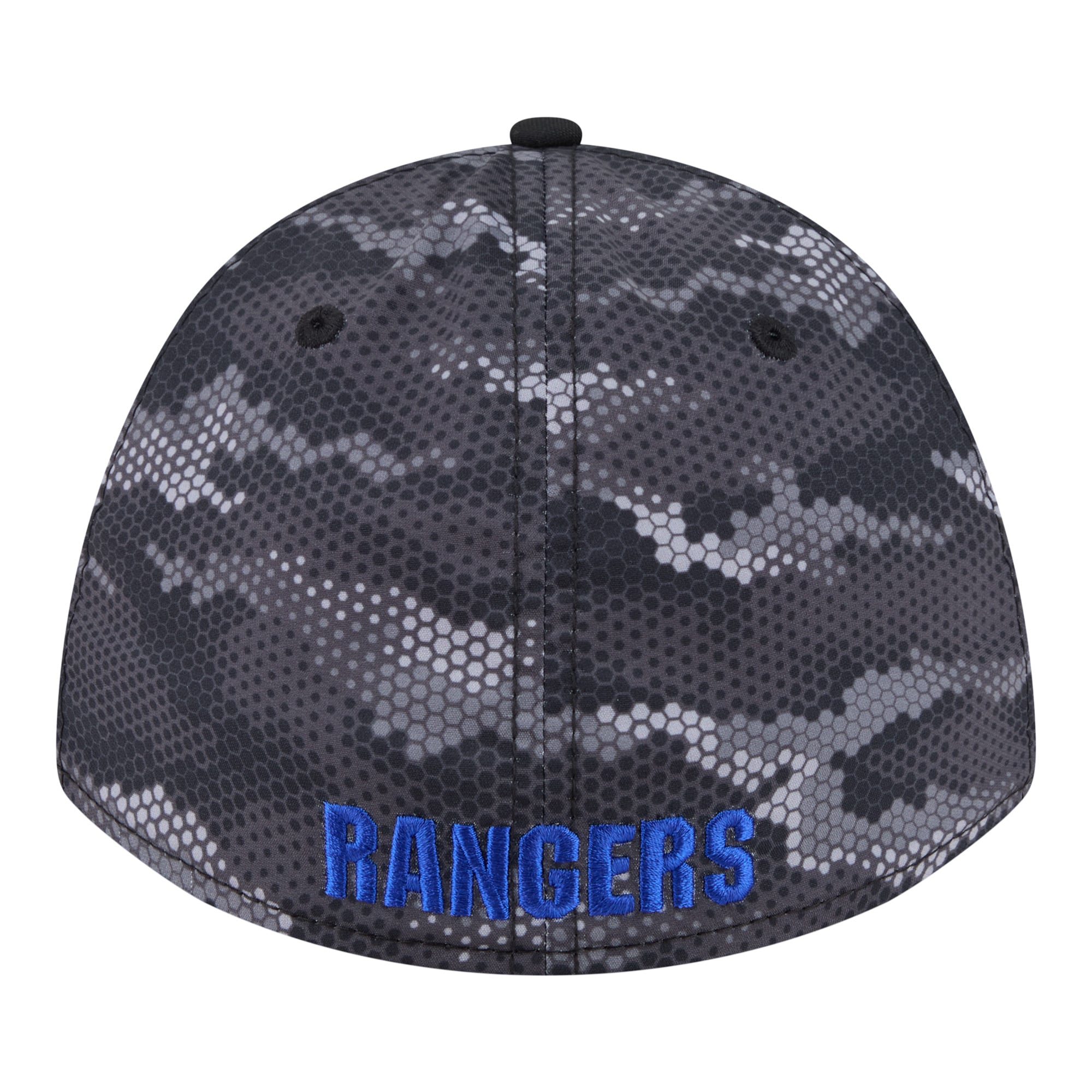 Men's New Era Black York Rangers Zero Dark 39THIRTY A-Frame M-Crown Flex Hat