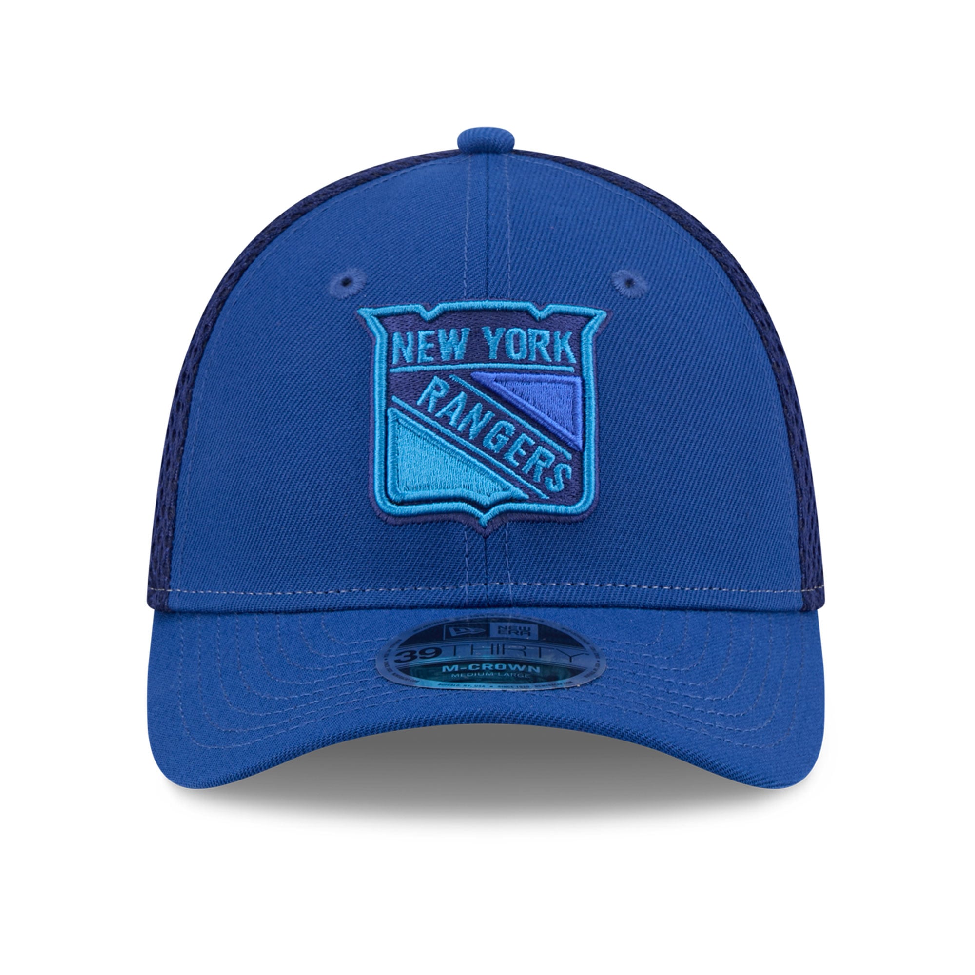 Casquette extensible New Era bleue York Rangers Neo Mesh 39THIRTY M-Crown pour homme