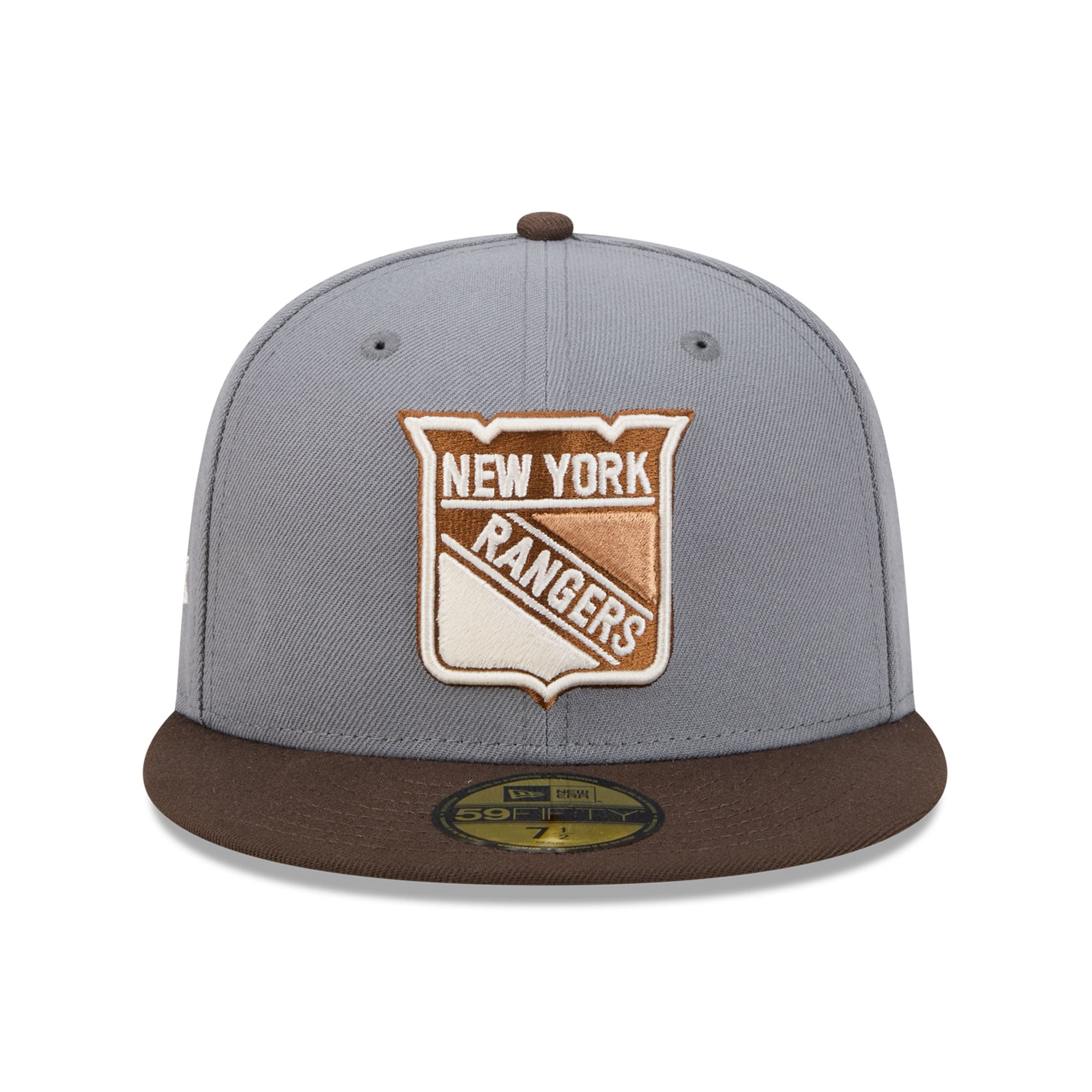 Men's New Era Charcoal/Brown York Rangers Wood Tones 59FIFTY Fitted Hat