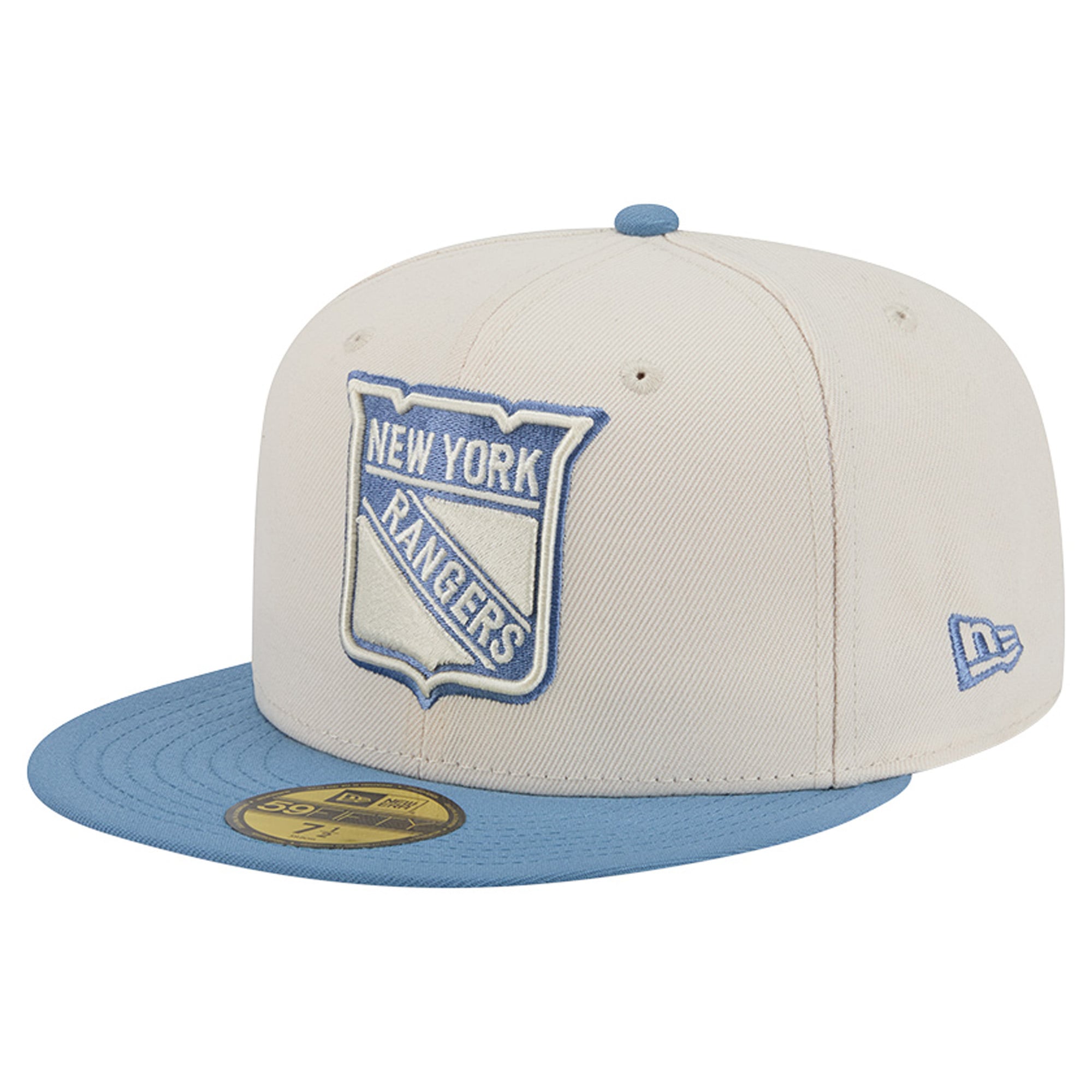 Men's New Era Cream/Blue York Rangers Color Pack Two-Tone 59FIFTY Fitted Hat