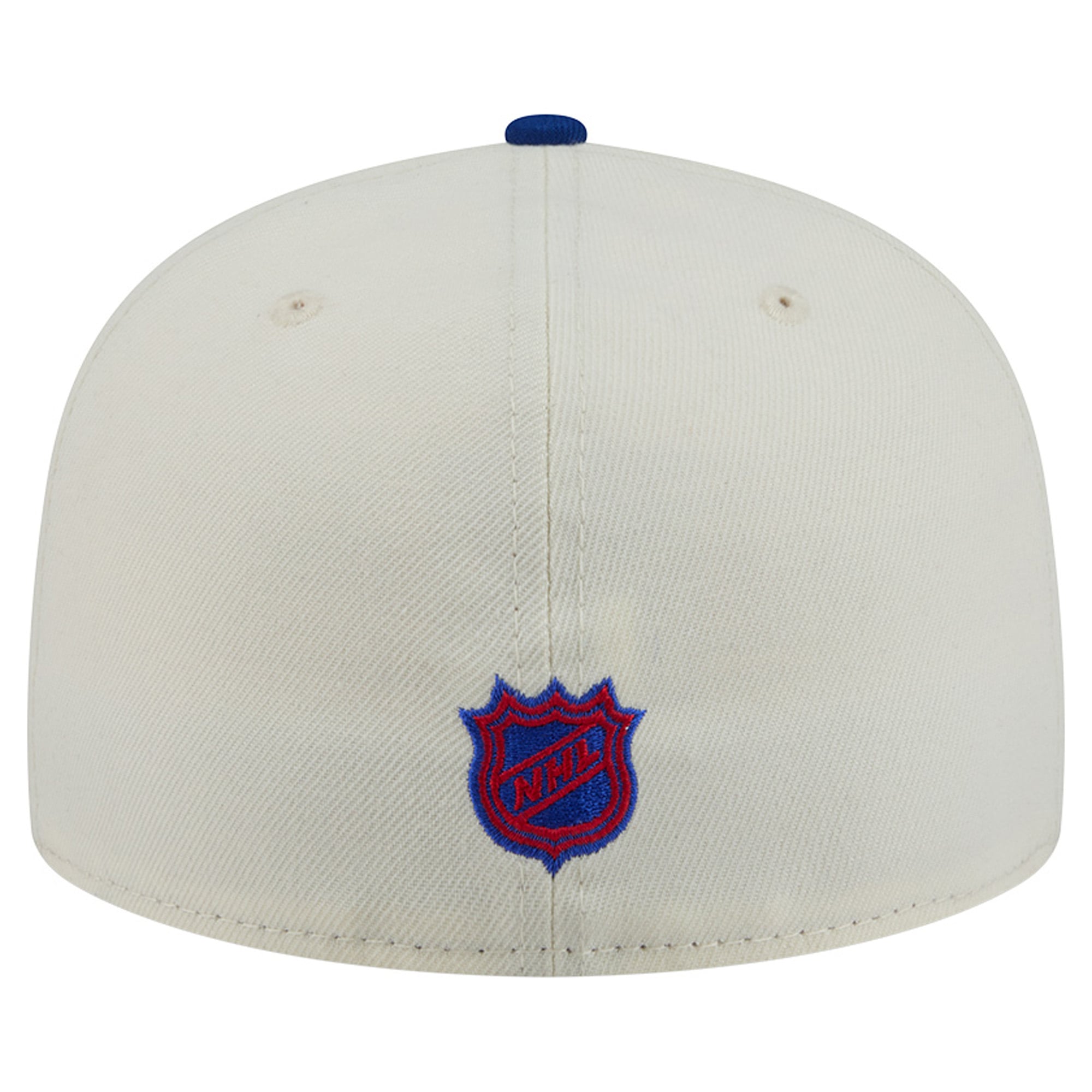 Men's New Era Cream/Blue York Rangers Localized Stitched 59FIFTY Fitted Hat