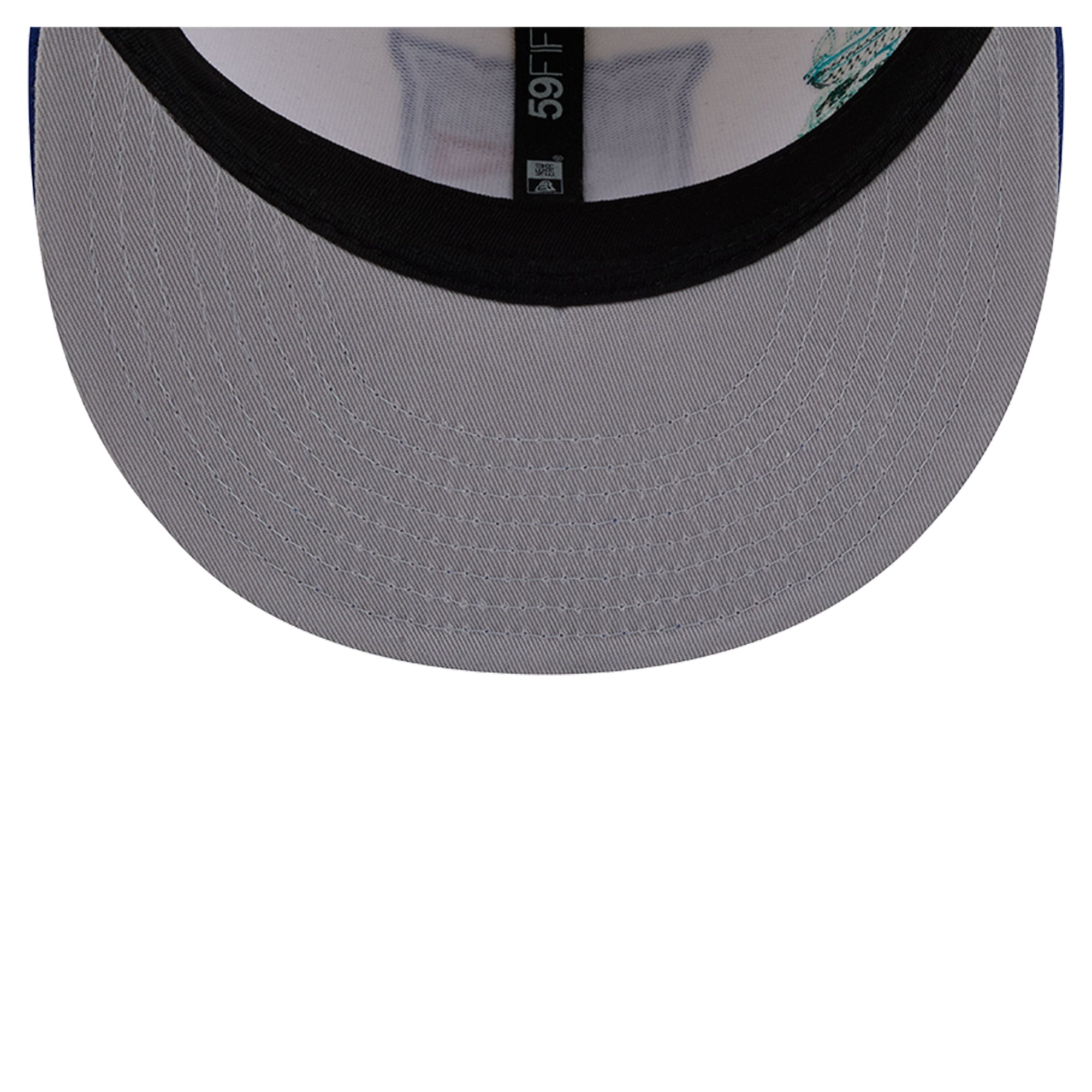 Men's New Era Cream/Blue York Rangers Localized Stitched 59FIFTY Fitted Hat