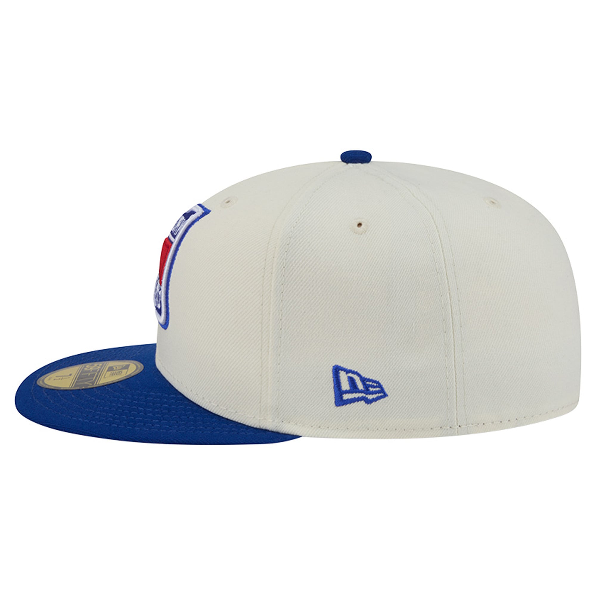 Men's New Era Cream/Blue York Rangers Localized Stitched 59FIFTY Fitted Hat
