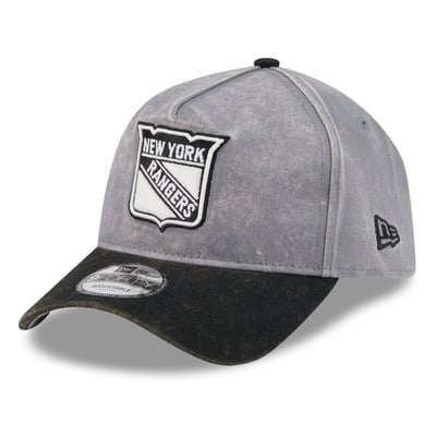 New York Rangers New Era Storm A-Frame 9FORTY Adjustable Hat - Gray/Black