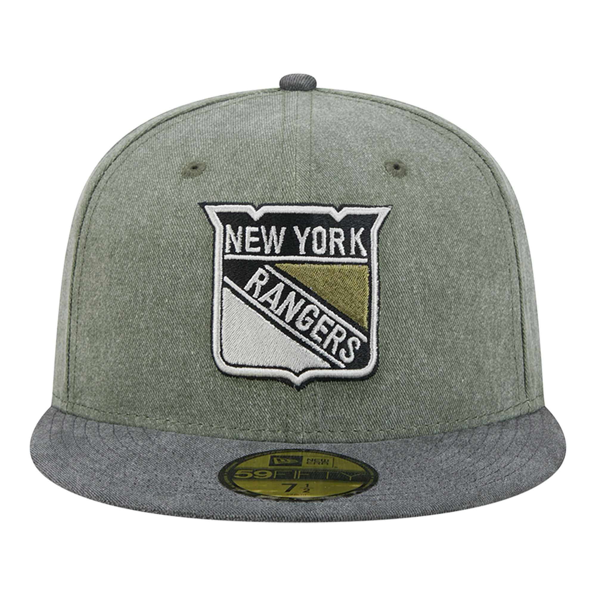 Men's New Era Olive/Black York Rangers Roll Call 59FIFTY Fitted Hat