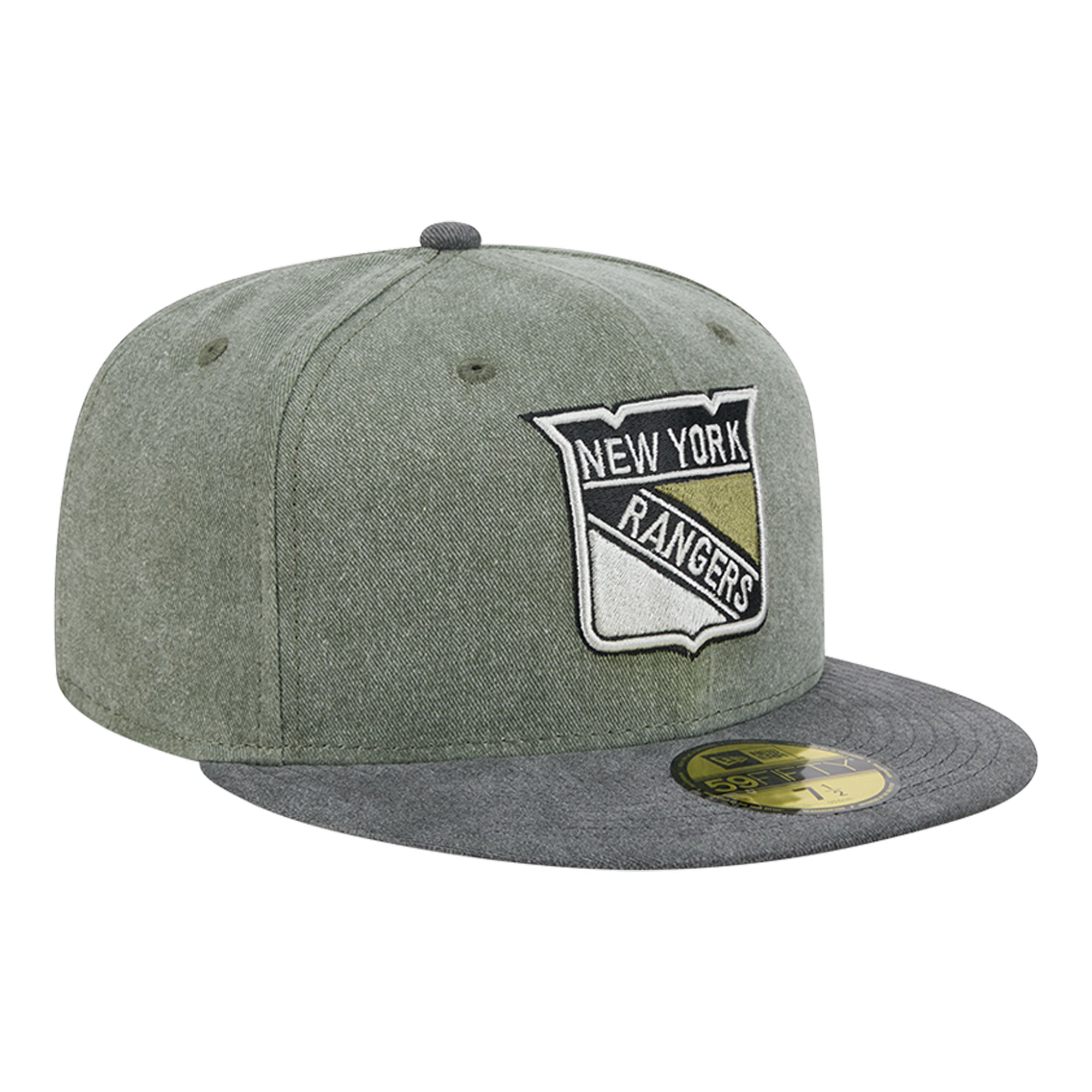 Men's New Era Olive/Black York Rangers Roll Call 59FIFTY Fitted Hat