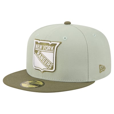 New York Rangers New Era Color Pack 59FIFTY Fitted Hat - Sage Green/Olive