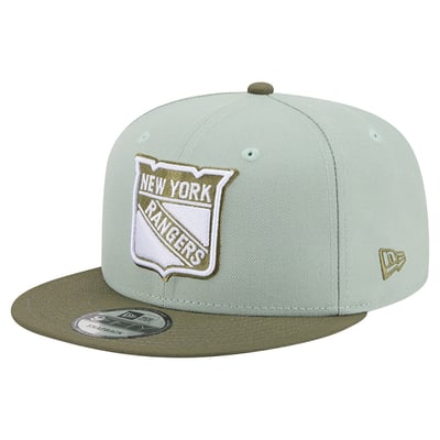 New York Rangers New Era Color Pack 9FIFTY Snapback Hat - Sage Green/Olive