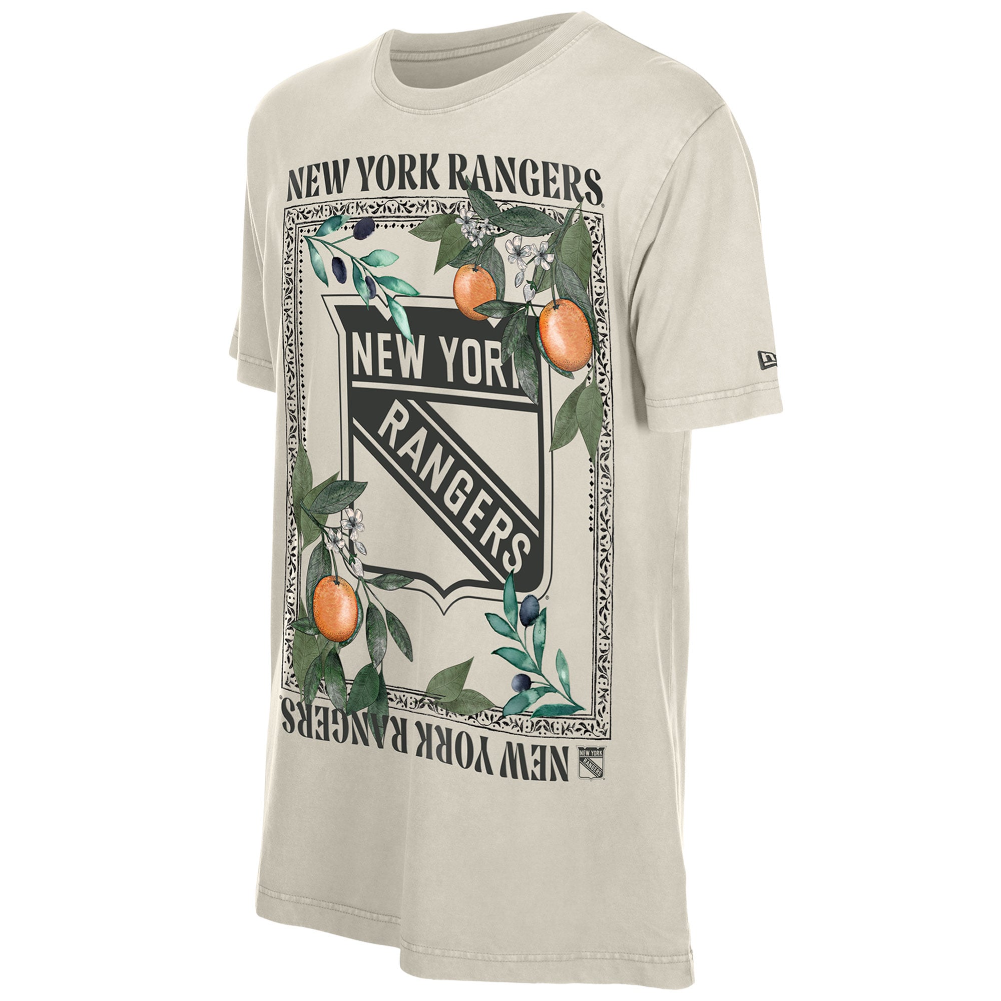 T-shirt fleuri New Era sable York Rangers pour homme