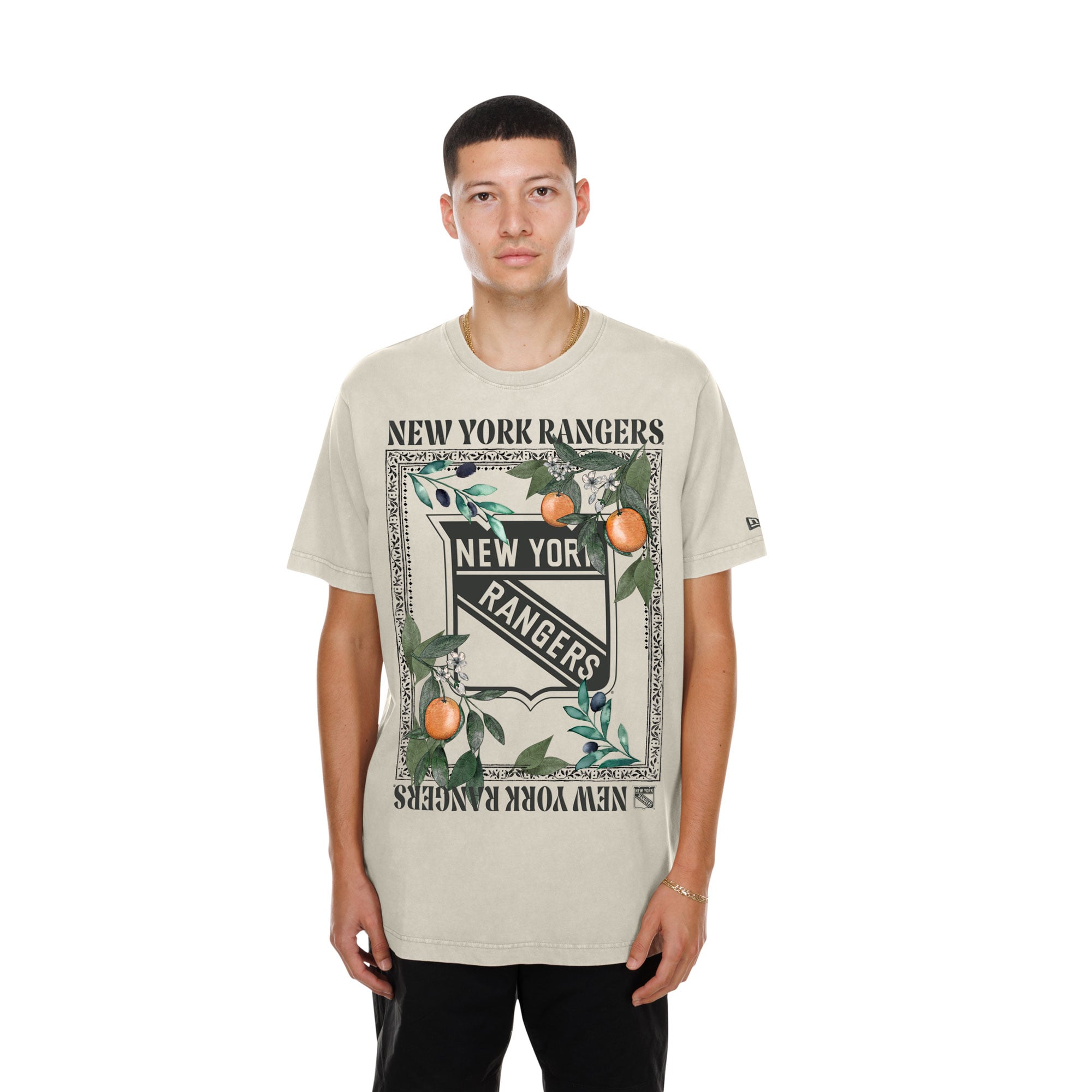 Men's New Era Sand York Rangers Floral T-Shirt