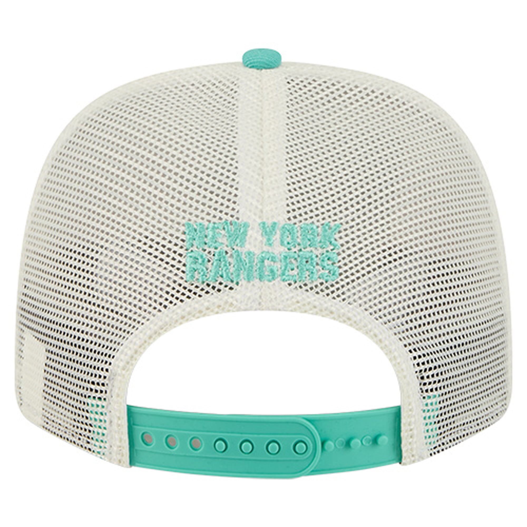 Men's New Era White/Turquoise New York Rangers 9SEVENTY Adjustable Hat
