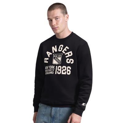 New York Rangers Starter Post Game Sweatshirt - Black