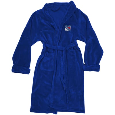 New York Rangers The Northwest Company Silk Touch Bath Robe - Royal