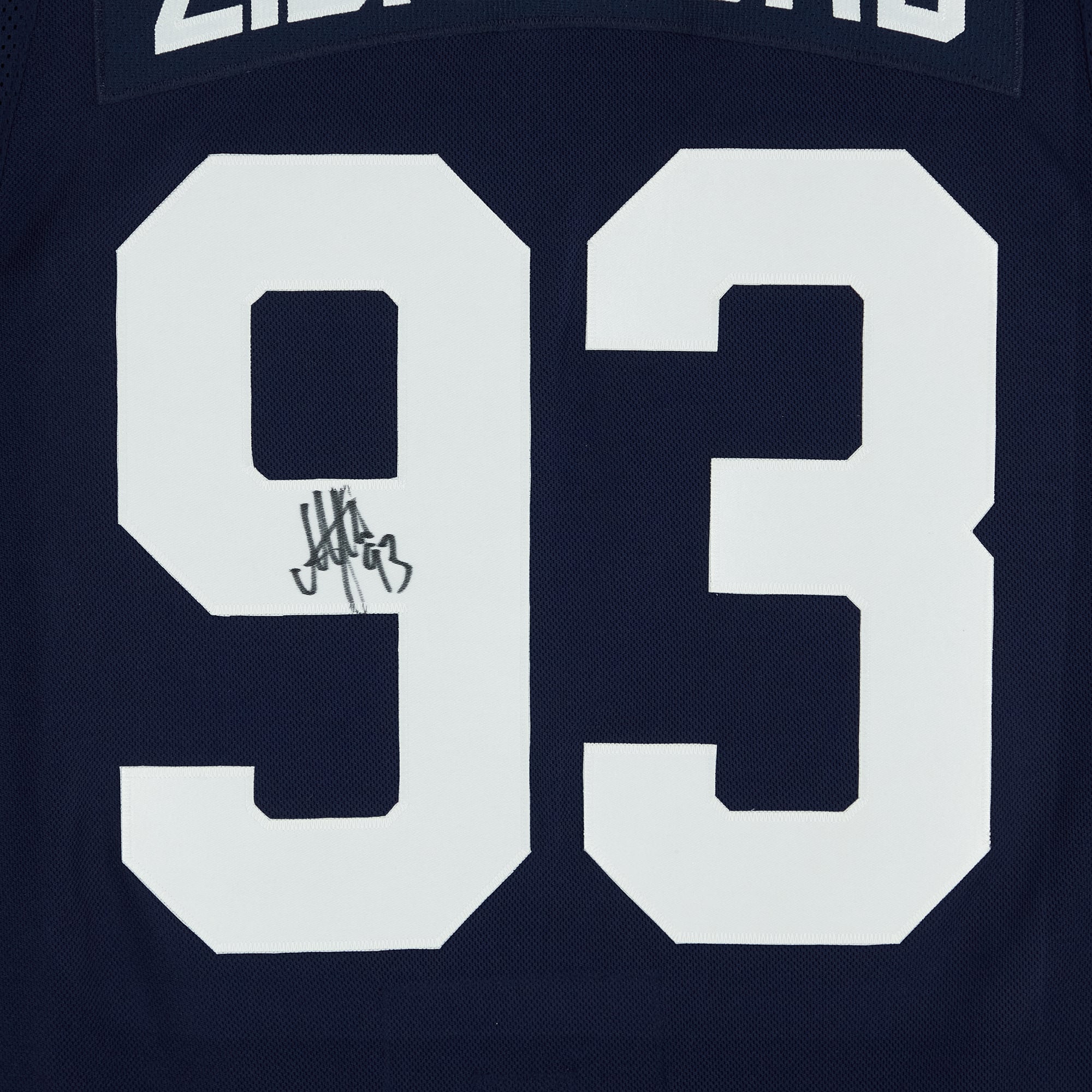 Maillot authentique adidas alternatif bleu marine dédicacé par Mika Zibanejad des Rangers de New York 2023-24