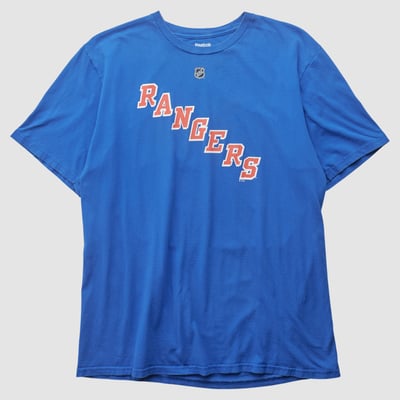 New York Rangers Reebok 2010s T-shirt - Blue - M by Fanatics Real Vintage