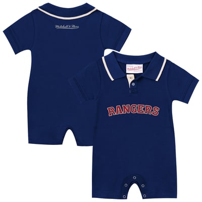Combinaison de rugby rétro New York Rangers Mitchell & Ness pour nouveau-né et bébé - Bleu marine