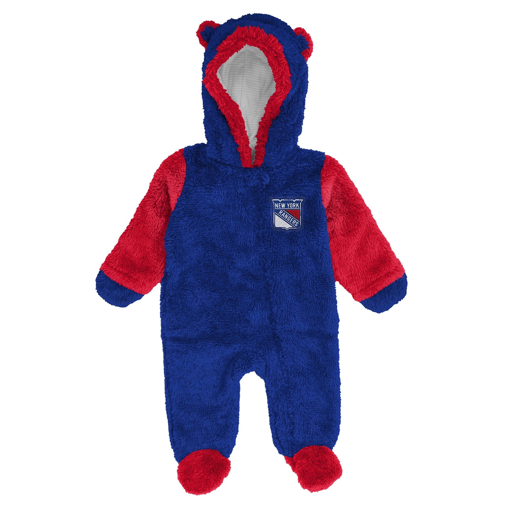 Combinaison pyjama polaire zippée intégrale Outerstuff bleue New York Rangers pour nouveau-né et nourrisson