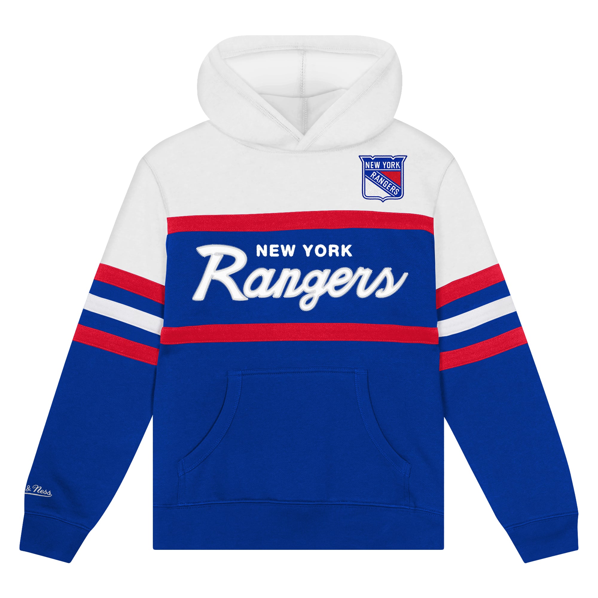 Sweat à capuche bleu Mitchell & Ness pour tout-petit, motif entraîneur-chef des Rangers de New York