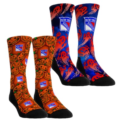  New York Rangers Rock Em Unisex Halloween Crew Socks 2-Pack Set - Orange