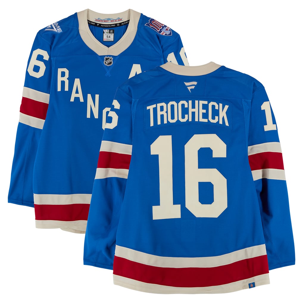 Vincent Trocheck New York Rangers Fanatics Authentic Game-Used #16 Blue Alternate Jersey vs. Buffalo Sabres on April 8, 2026  