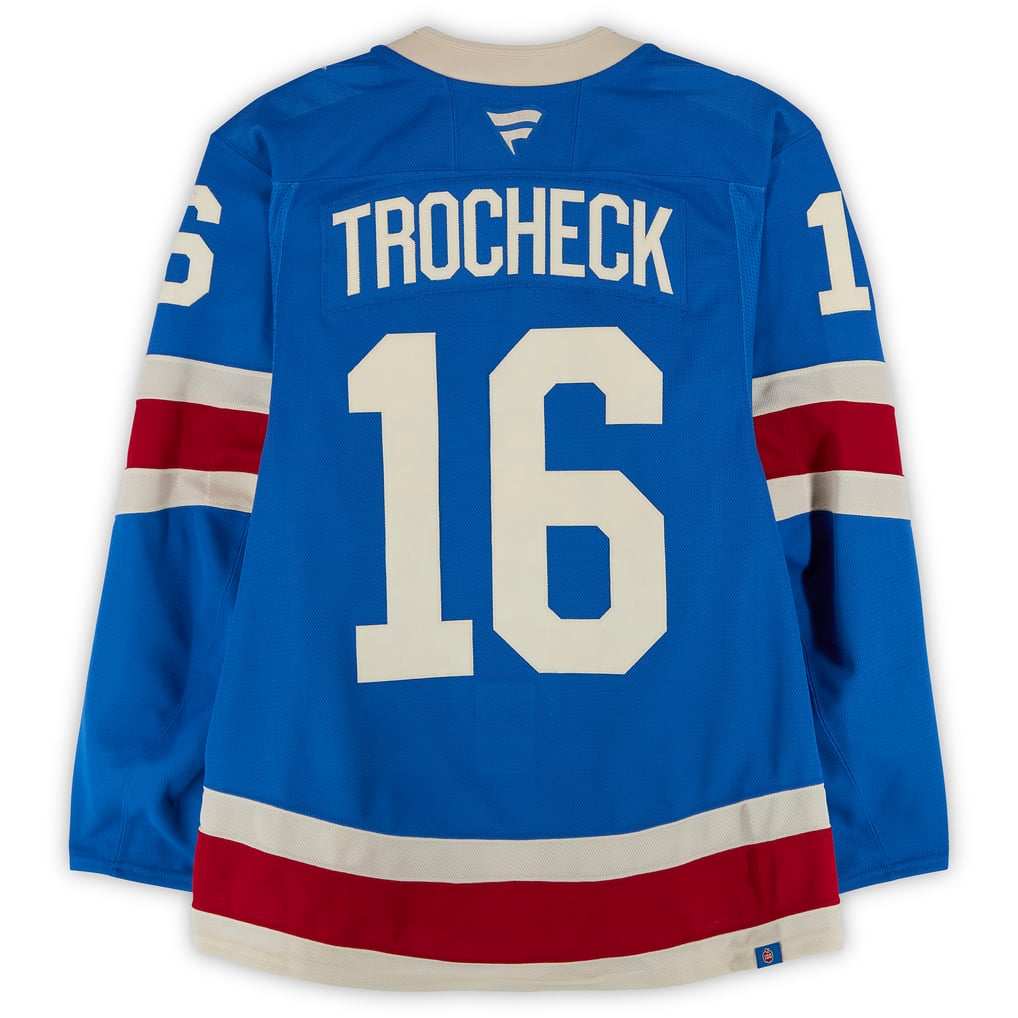 Vincent Trocheck New York Rangers Fanatics Authentic Game-Used #16 Blue Alternate Jersey vs. Buffalo Sabres on April 8, 2026  