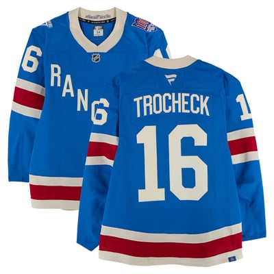 Vincent Trocheck New York Rangers Fanatics Authentic Game-Used #16 Blue Centennial Jersey vs. Boston Bruins on January 26, 2026