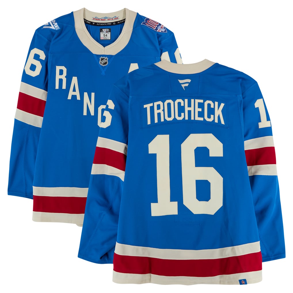 Vincent Trocheck New York Rangers Fanatics Authentic Game-Used #16 Blue Centennial Jersey vs. Carolina Hurricanes on February 5, 2026