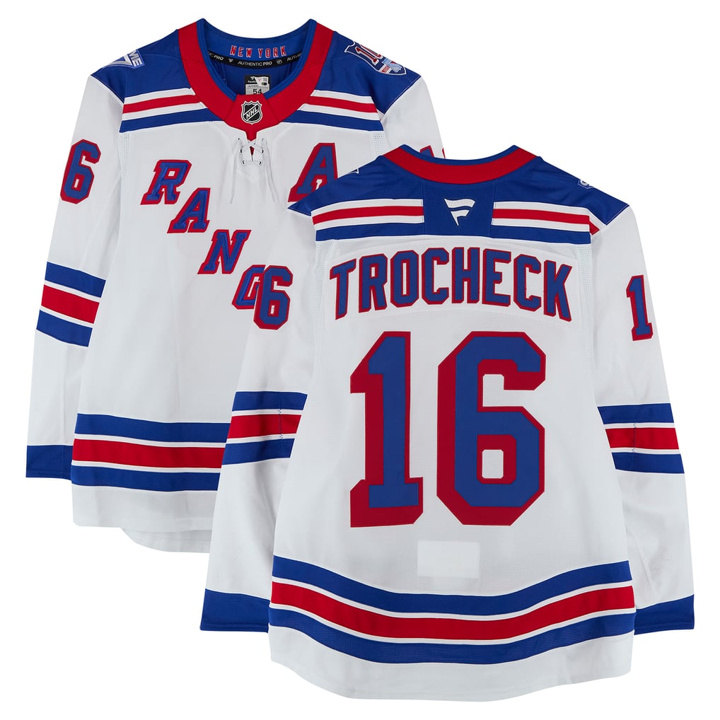 Vincent Trocheck New York Rangers Fanatics Authentic Game-Used #16 White Set 3 Jersey from the 2025-26 NHL Season  
