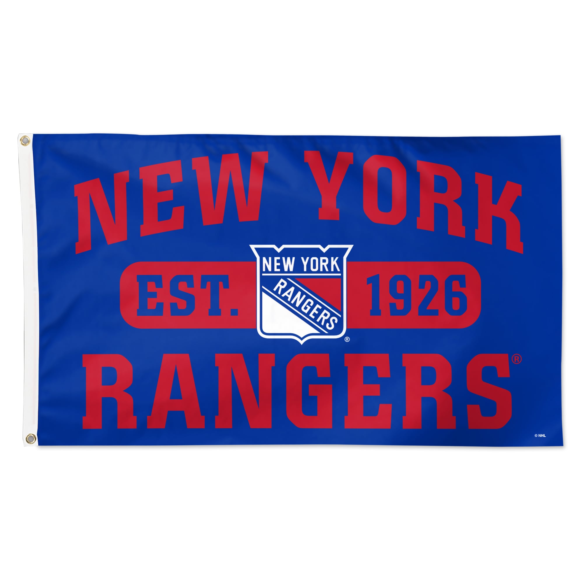 Drapeau de luxe WinCraft New York Rangers 3 pi x 5 pi, simple face, pour établissement de la franchise