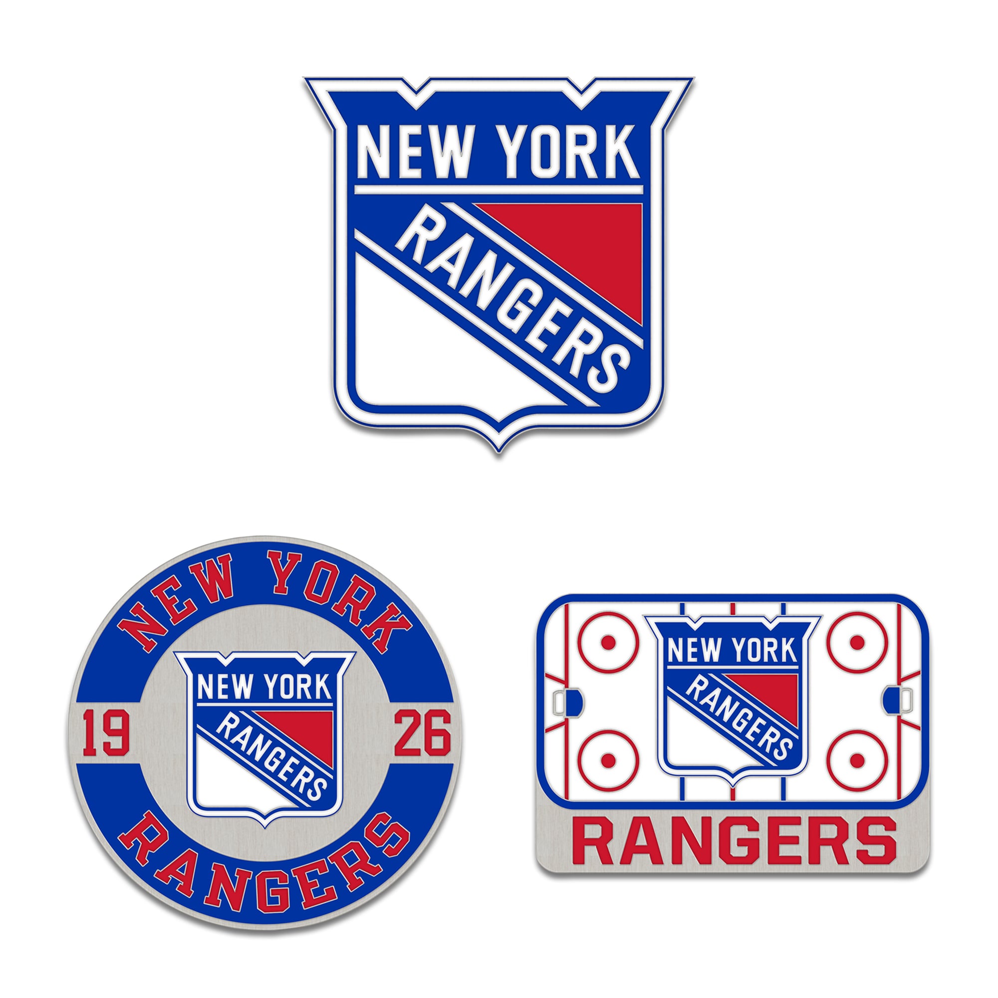 Ensemble de trois broches de collection WinCraft New York Rangers