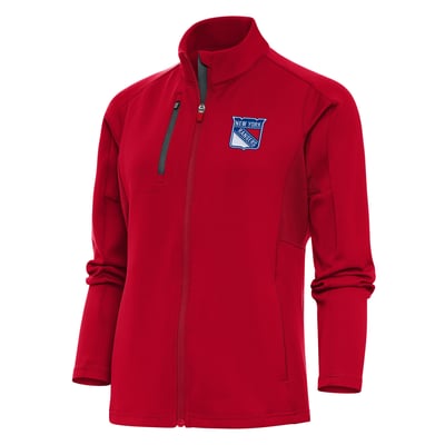 New York Rangers Antigua Women's Team Logo Generation Full-Zip Jacket - Red