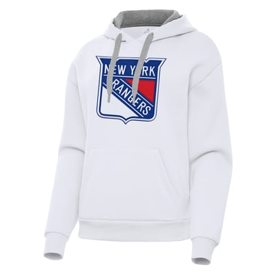 New York Rangers Antigua Women's Victory Pullover Hoodie - White