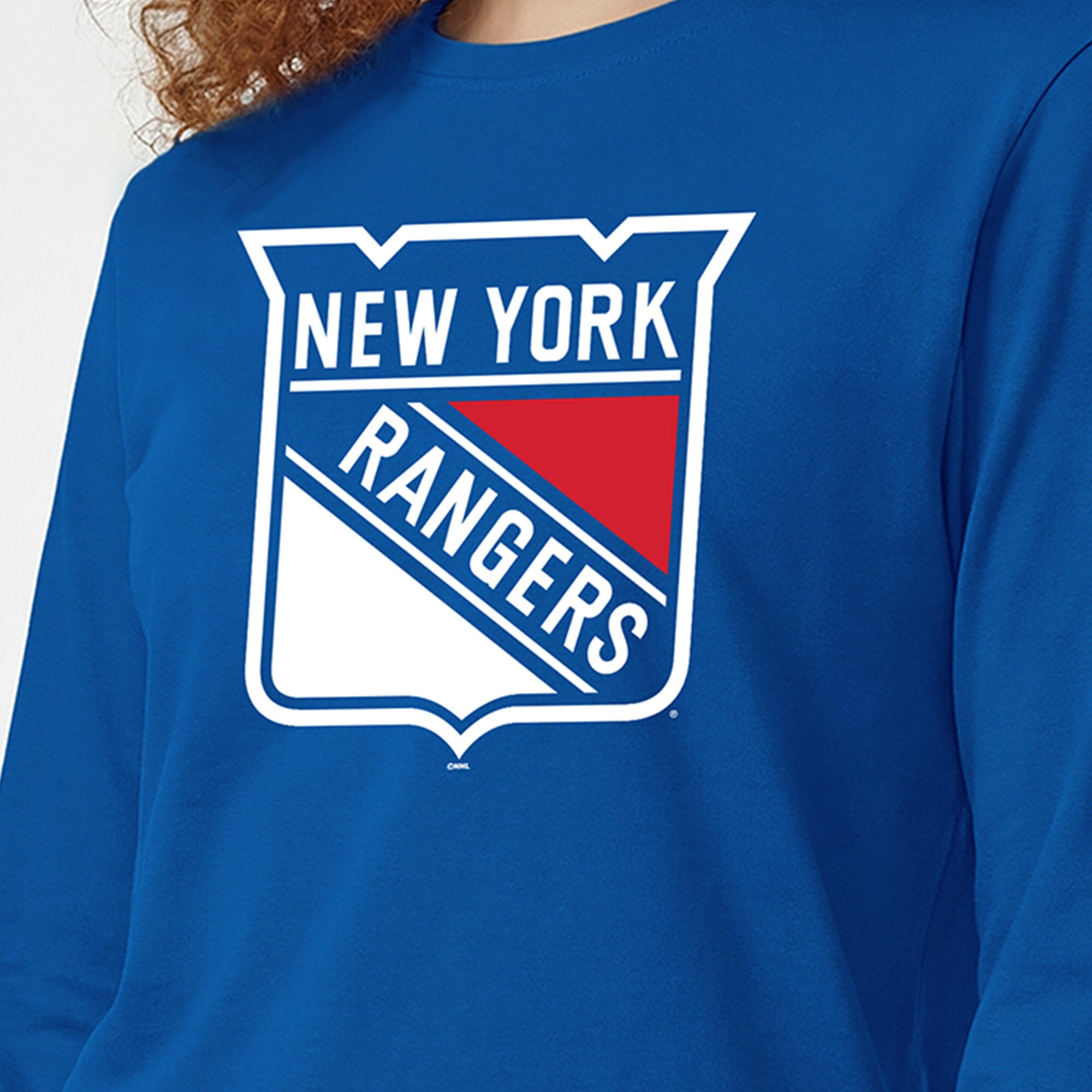 Women's Champion  Royal New York Rangers Team Logo Long Sleeve T-Shirt