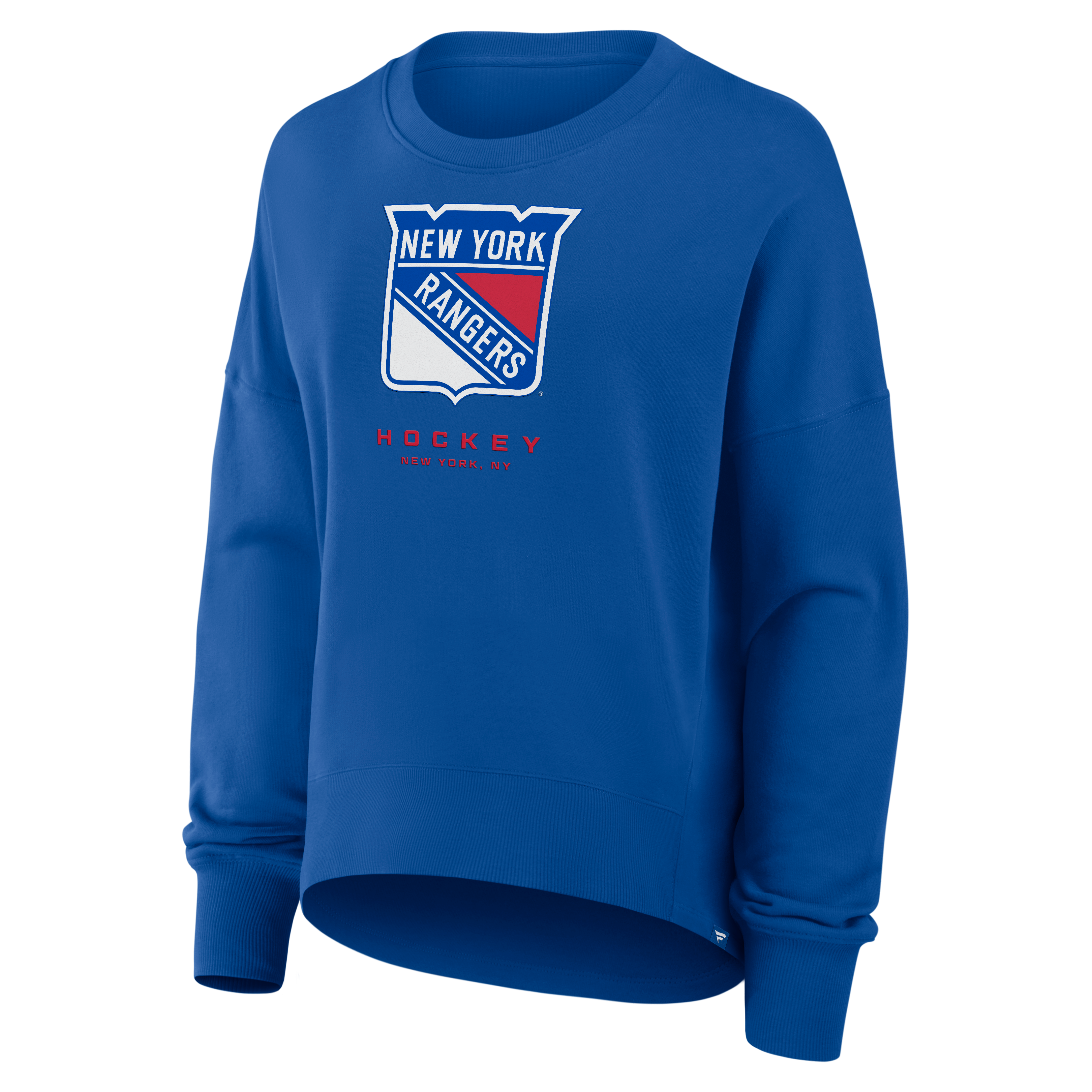 Women's Fanatics Blue New York Rangers Oversized Breakaway Sweatshirt