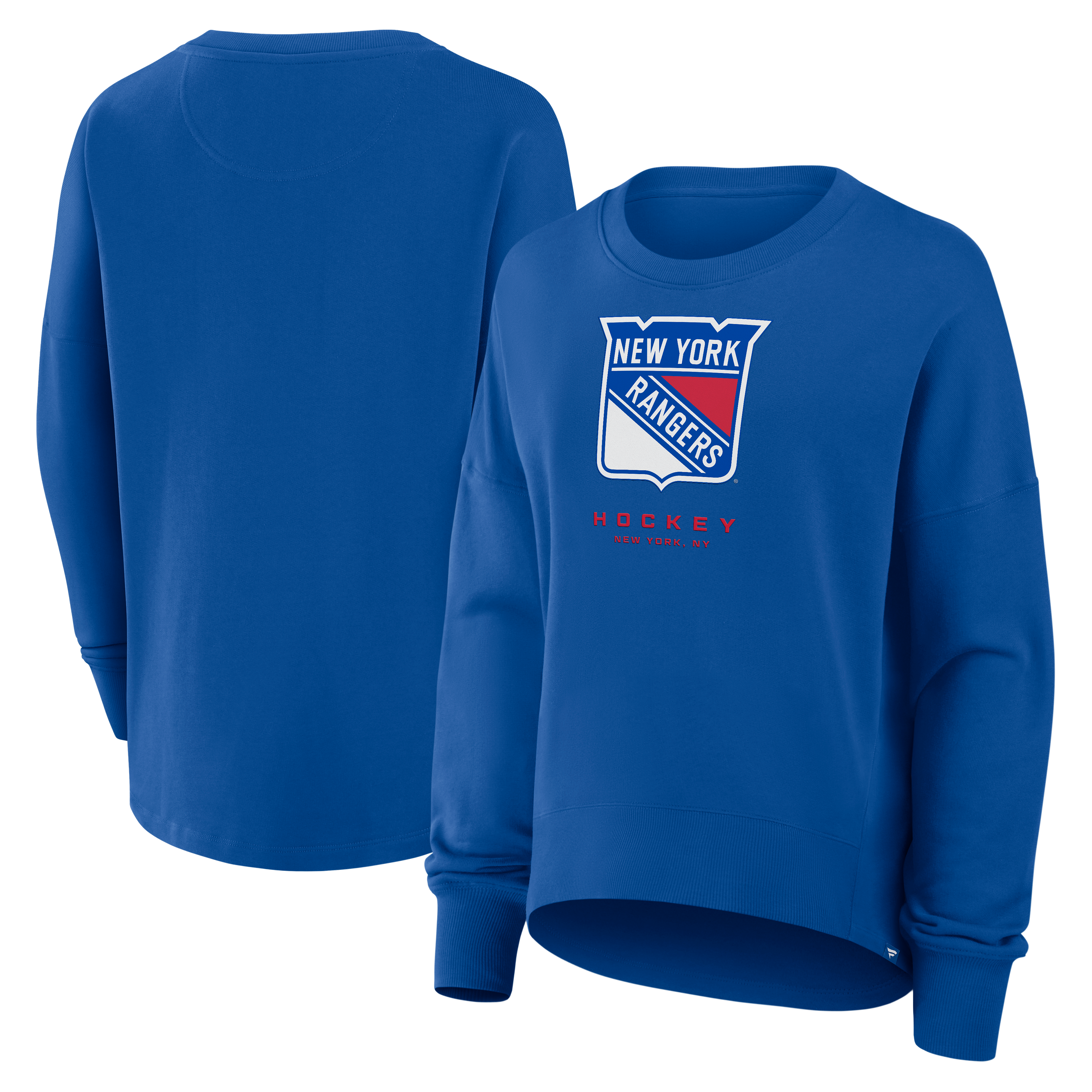 Women's Fanatics Blue New York Rangers Oversized Breakaway Sweatshirt