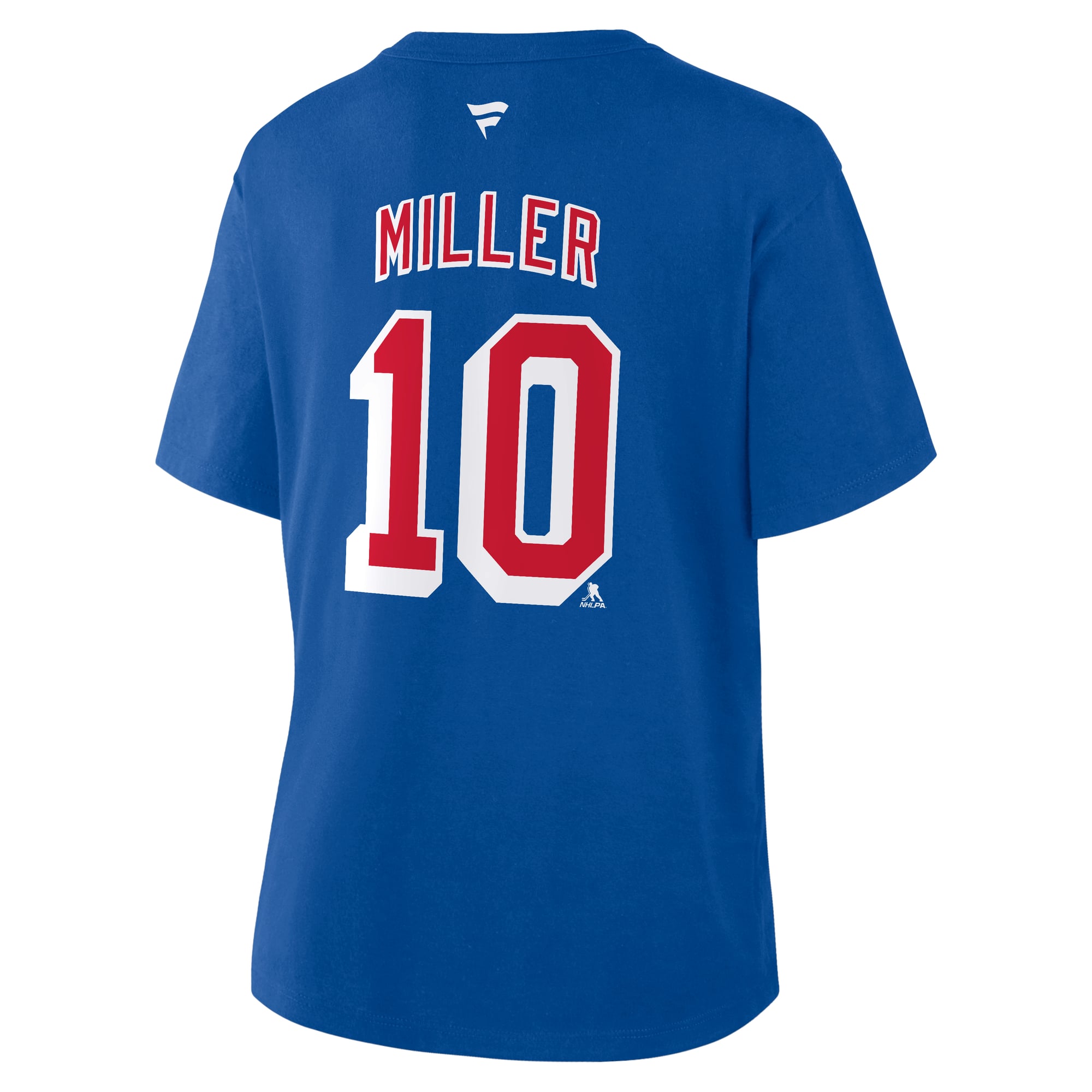Women's Fanatics J.T. Miller Blue New York Rangers Authentic Stack Name & Number T-Shirt