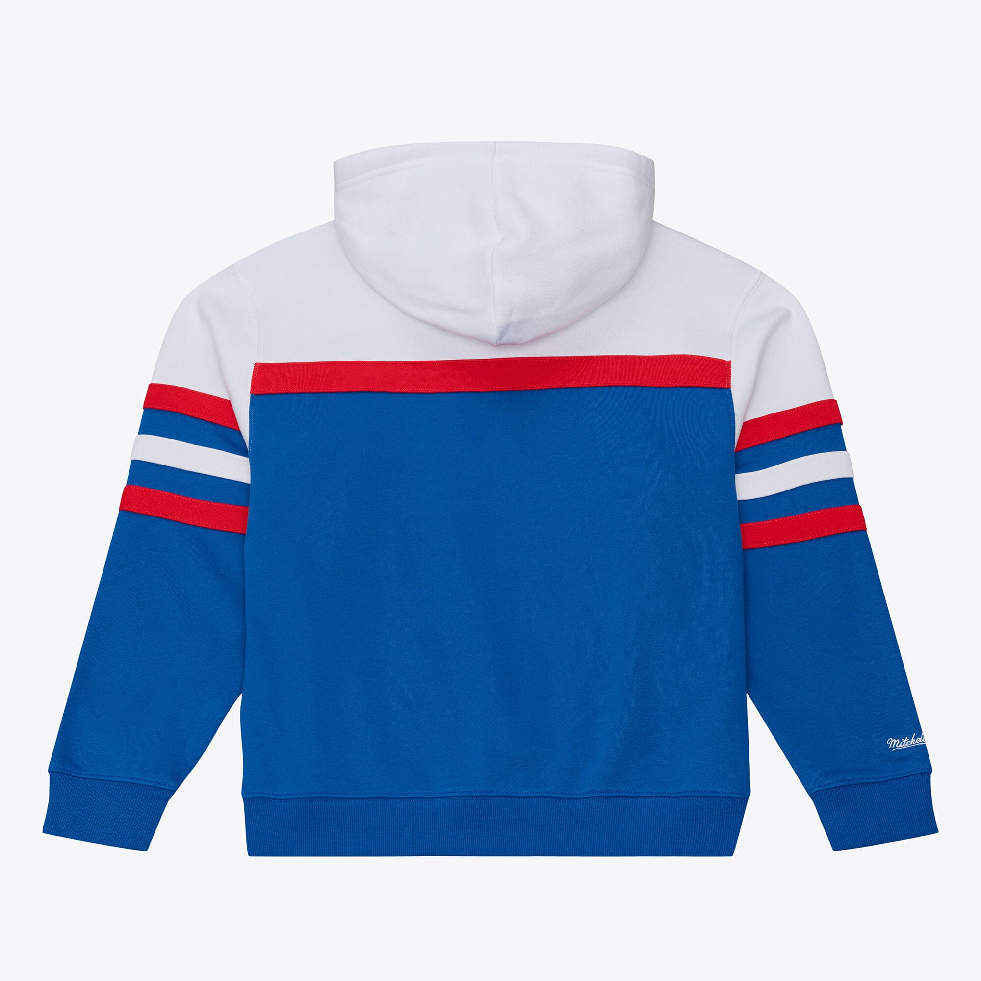 Women's Mitchell & Ness  White/Blue New York Rangers Head Coach Hoodie