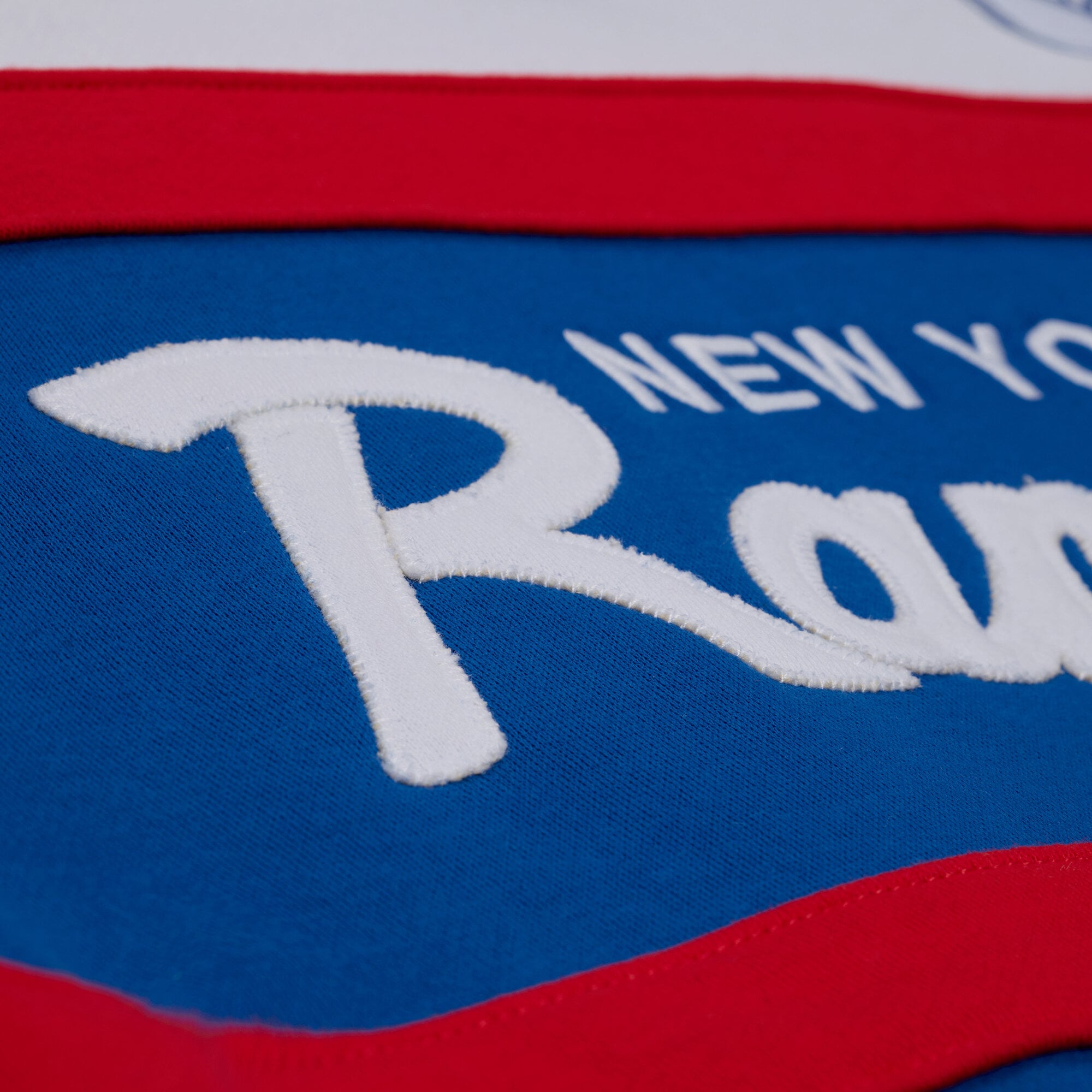Women's Mitchell & Ness  White/Blue New York Rangers Head Coach Hoodie
