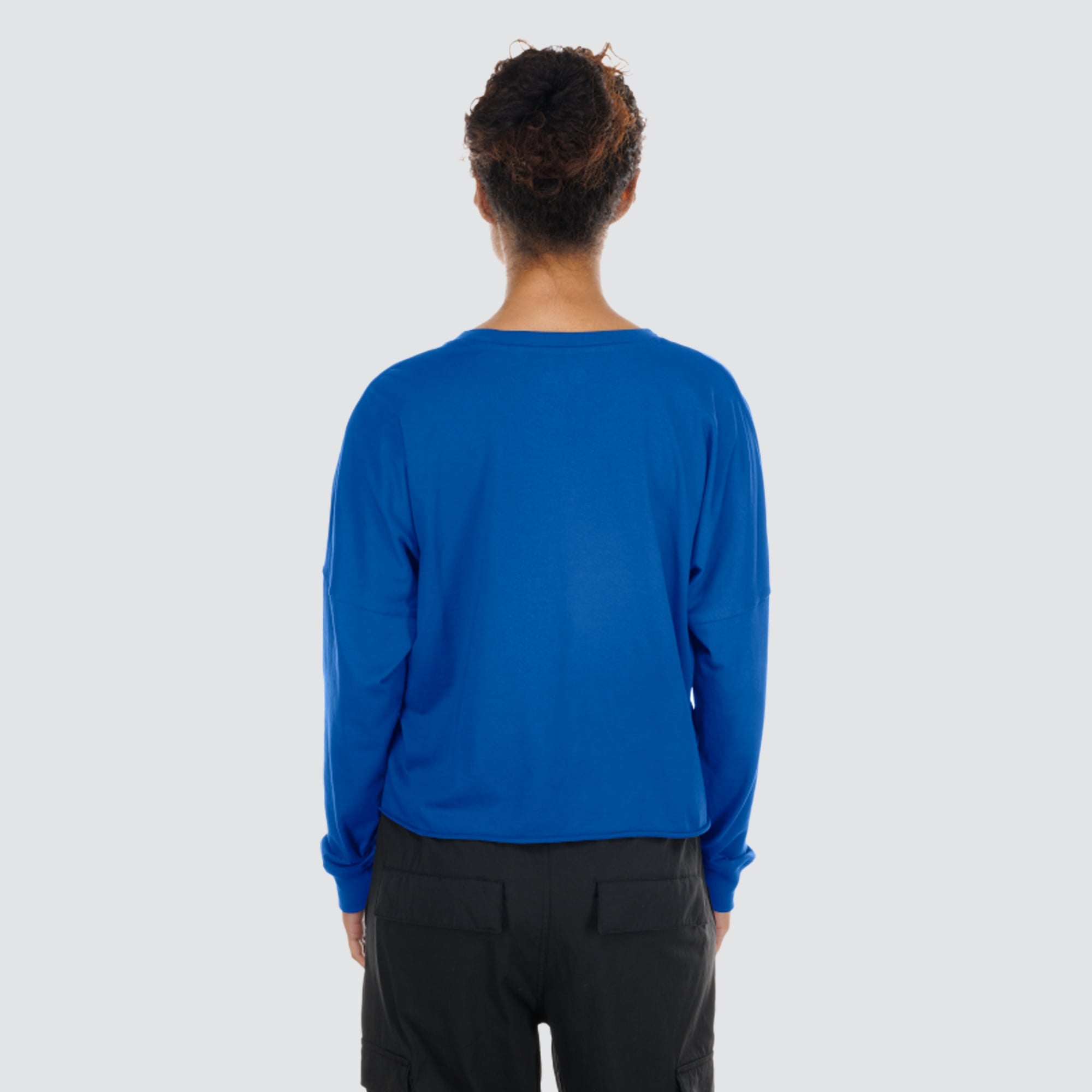 Women's New Era  Blue York Rangers Oversized Boxy Long Sleeve T-Shirt