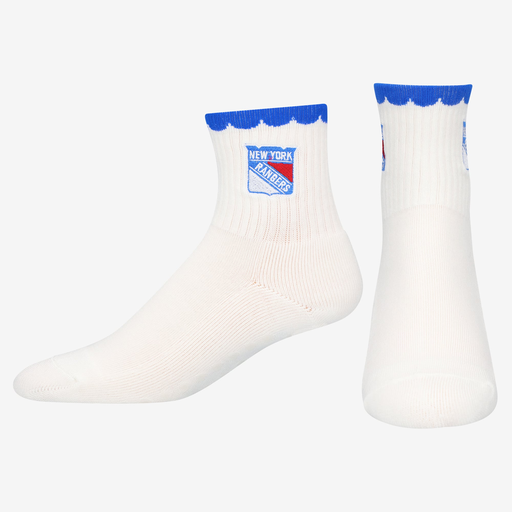 Women's PRO Compression  New York Rangers White Heartshape Grippers Yoga-Pilates Quarter Socks