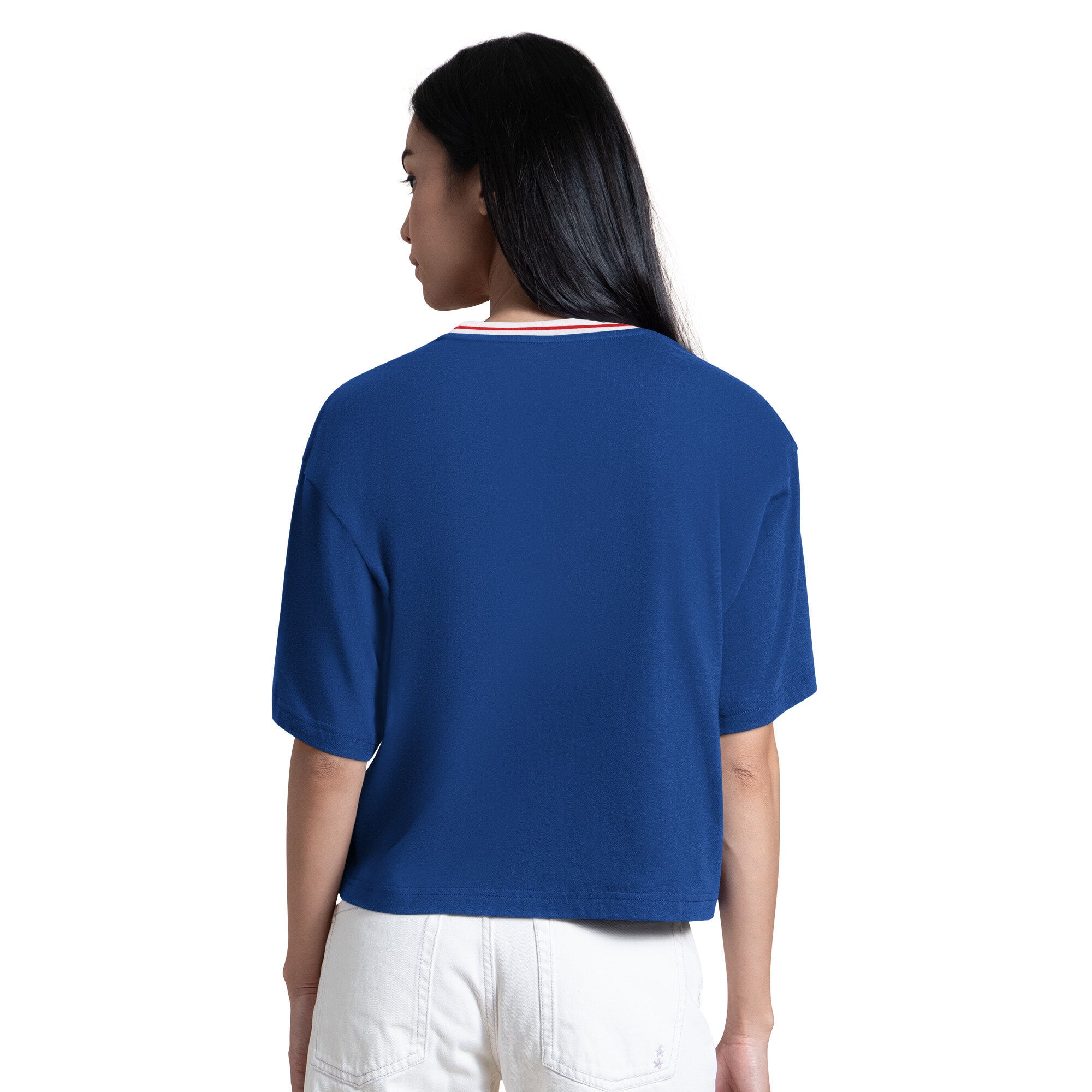 T-shirt court Starter bleu pour femme, New York Rangers Ace
