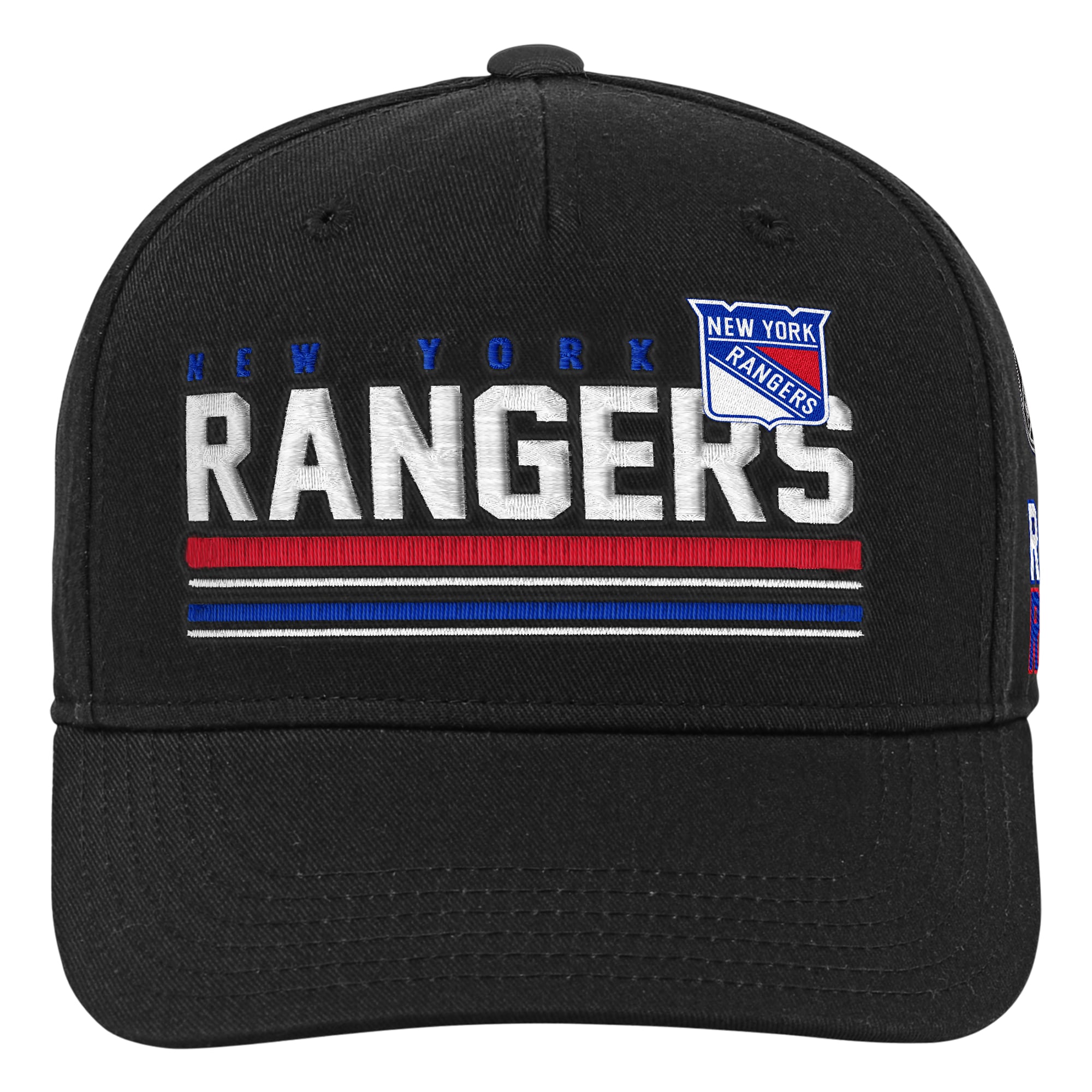 Youth Mitchell & Ness Black New York Rangers Triple Play Pro Pinch Snapback Hat