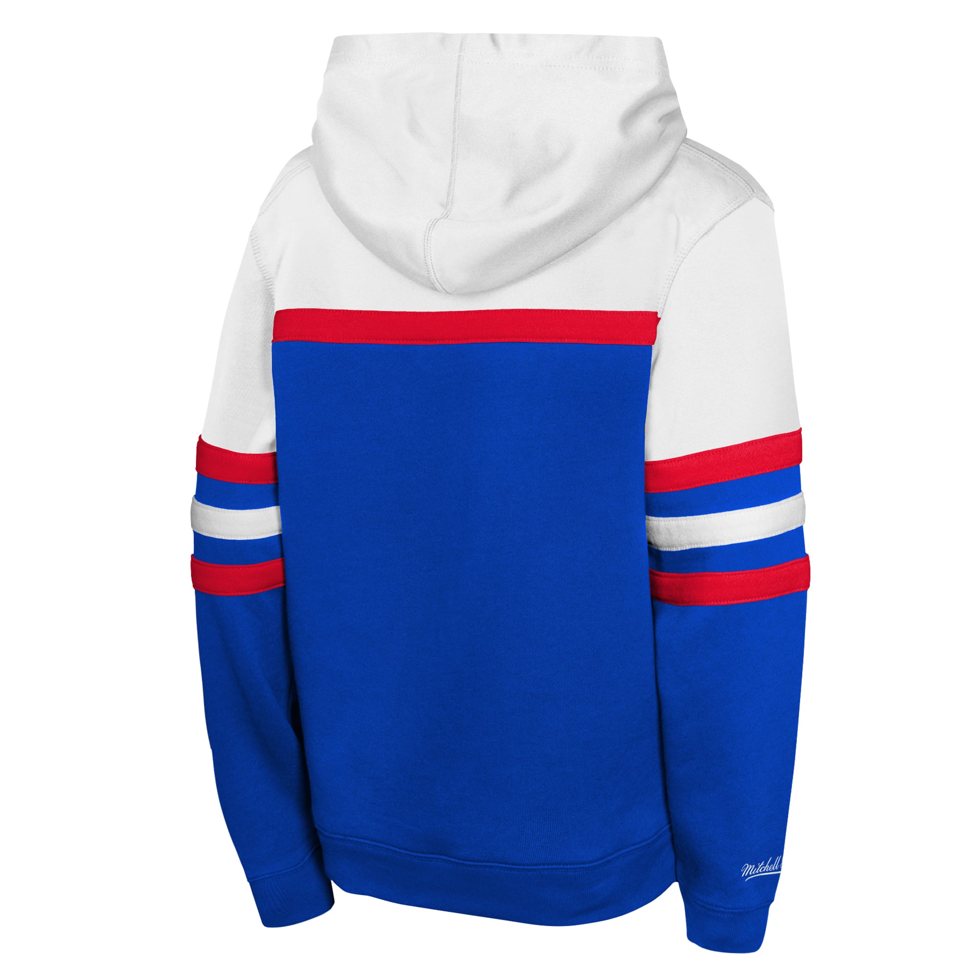 Sweat à capuche Mitchell & Ness bleu pour enfant, modèle entraîneur-chef des Rangers de New York