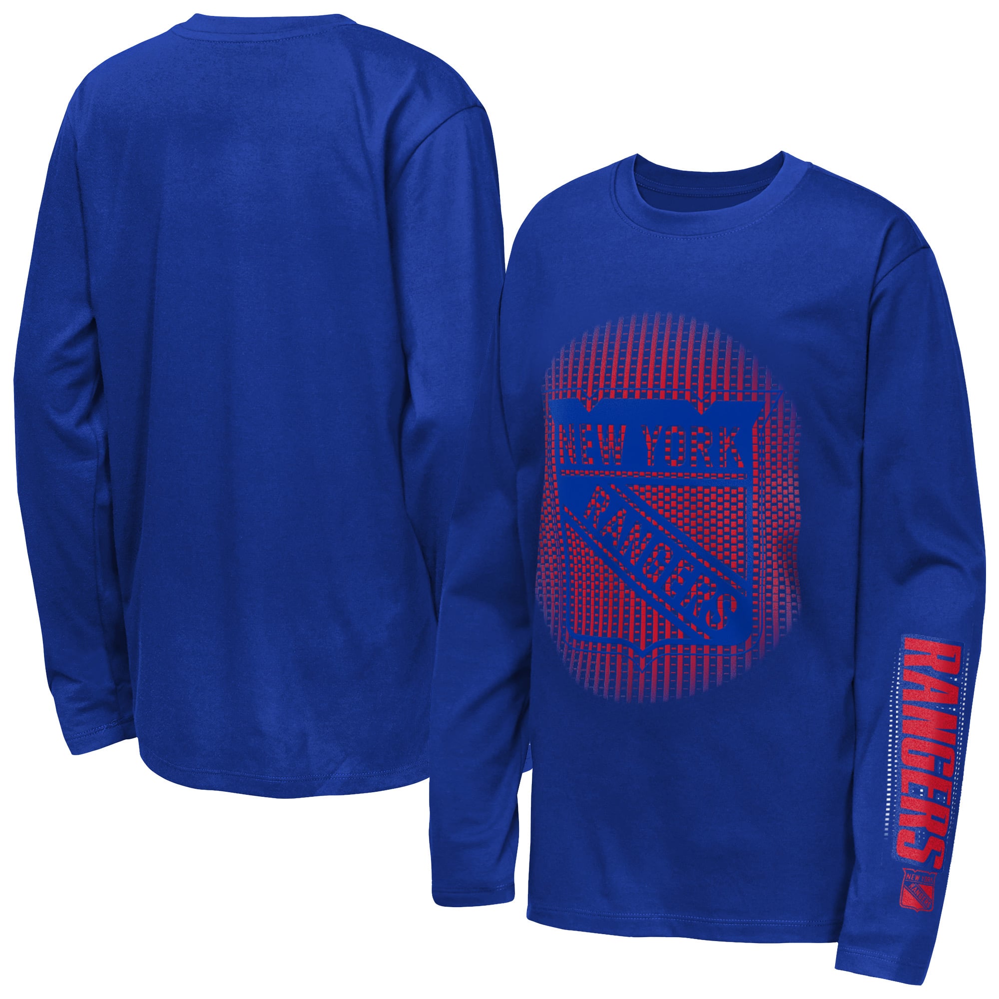 T-shirt à manches longues bleu Youth Outerstuff New York Rangers Regroup & Reset