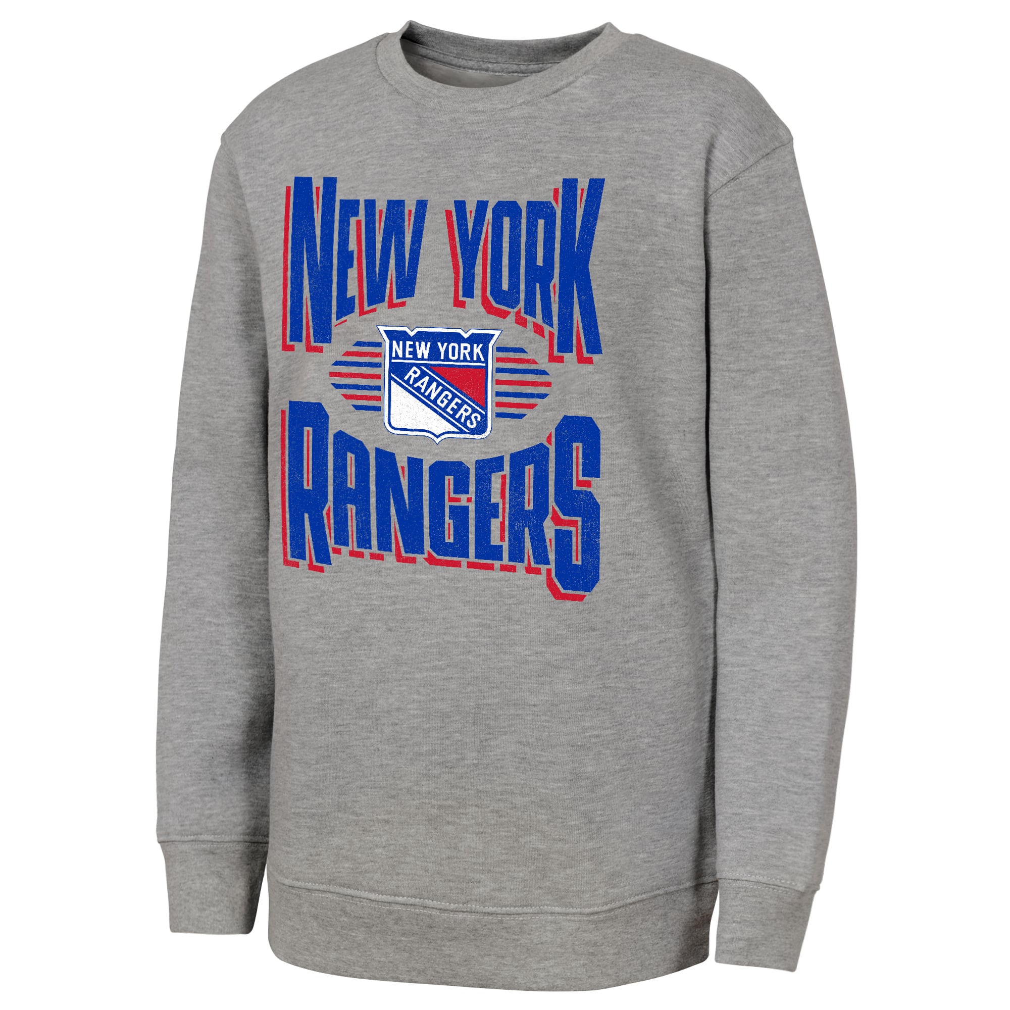 Sweat-shirt gris Jet Stream des Rangers de New York pour jeunes la marque Outerstuff