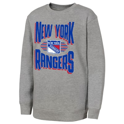 New York Rangers Outerstuff Youth Jet Stream Sweatshirt - Gray