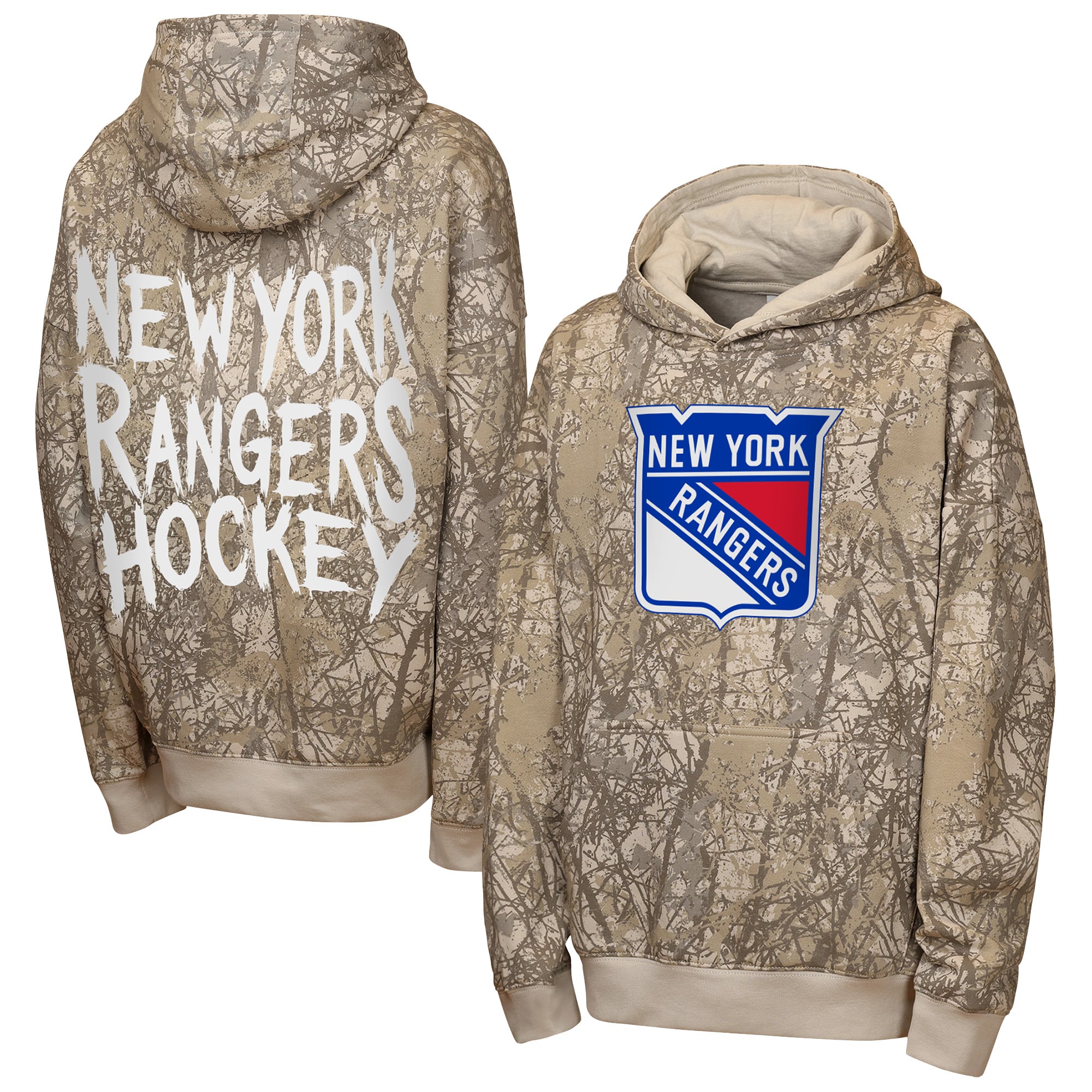 Sweat à capuche oversize Youth Outerstuff Natural New York Rangers Fast & Furious